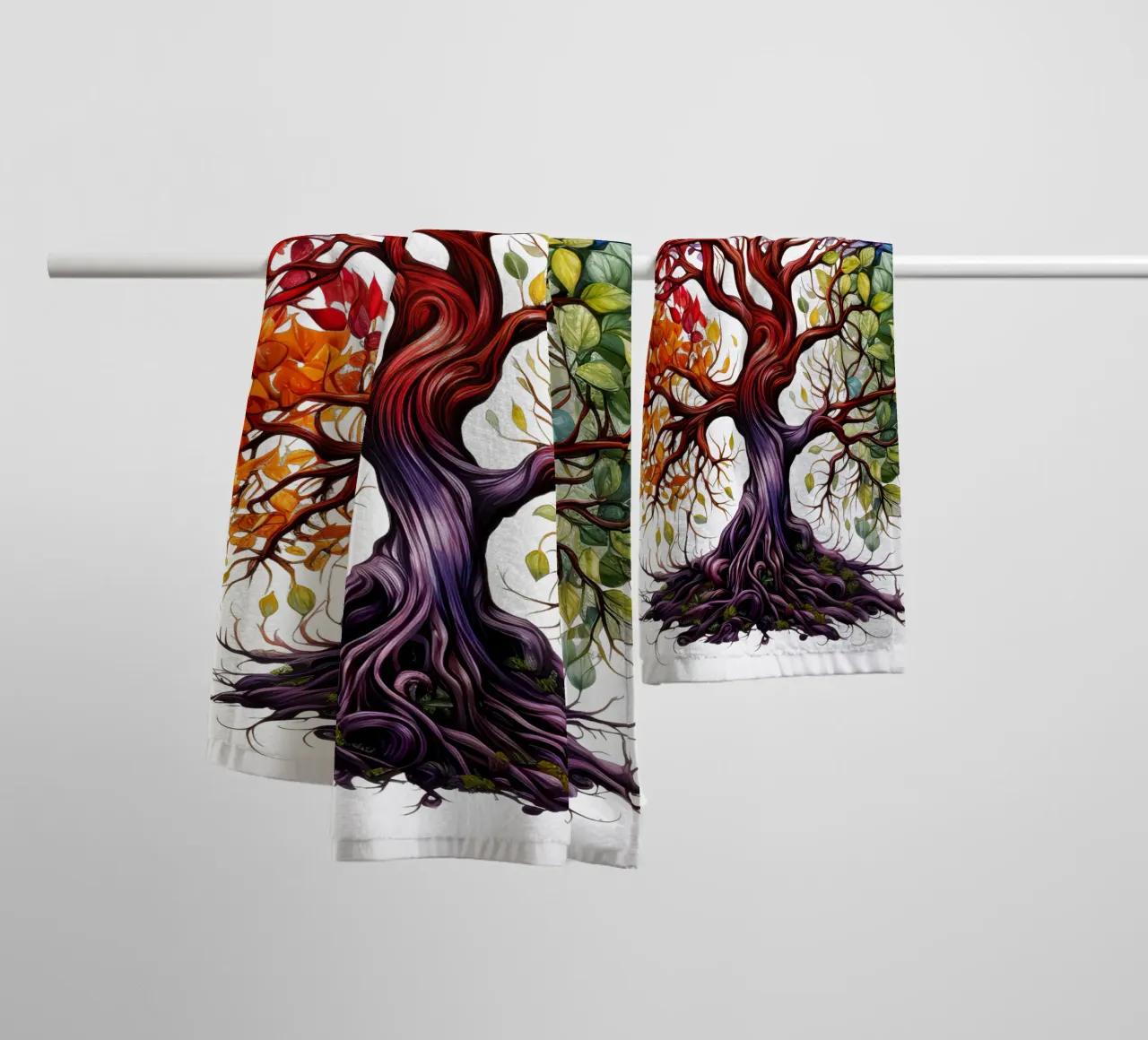 Albero della vita colorato asciugamano da bagno da Spiritual Touch