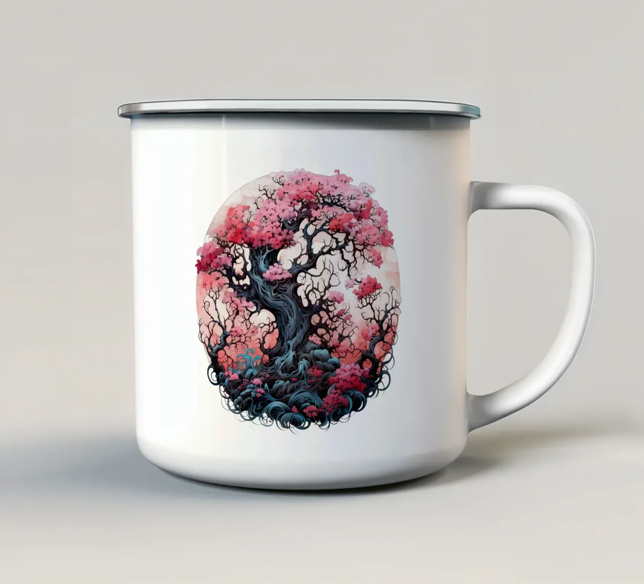 Albero della vita colorato tazza in smalto da Spiritual Touch