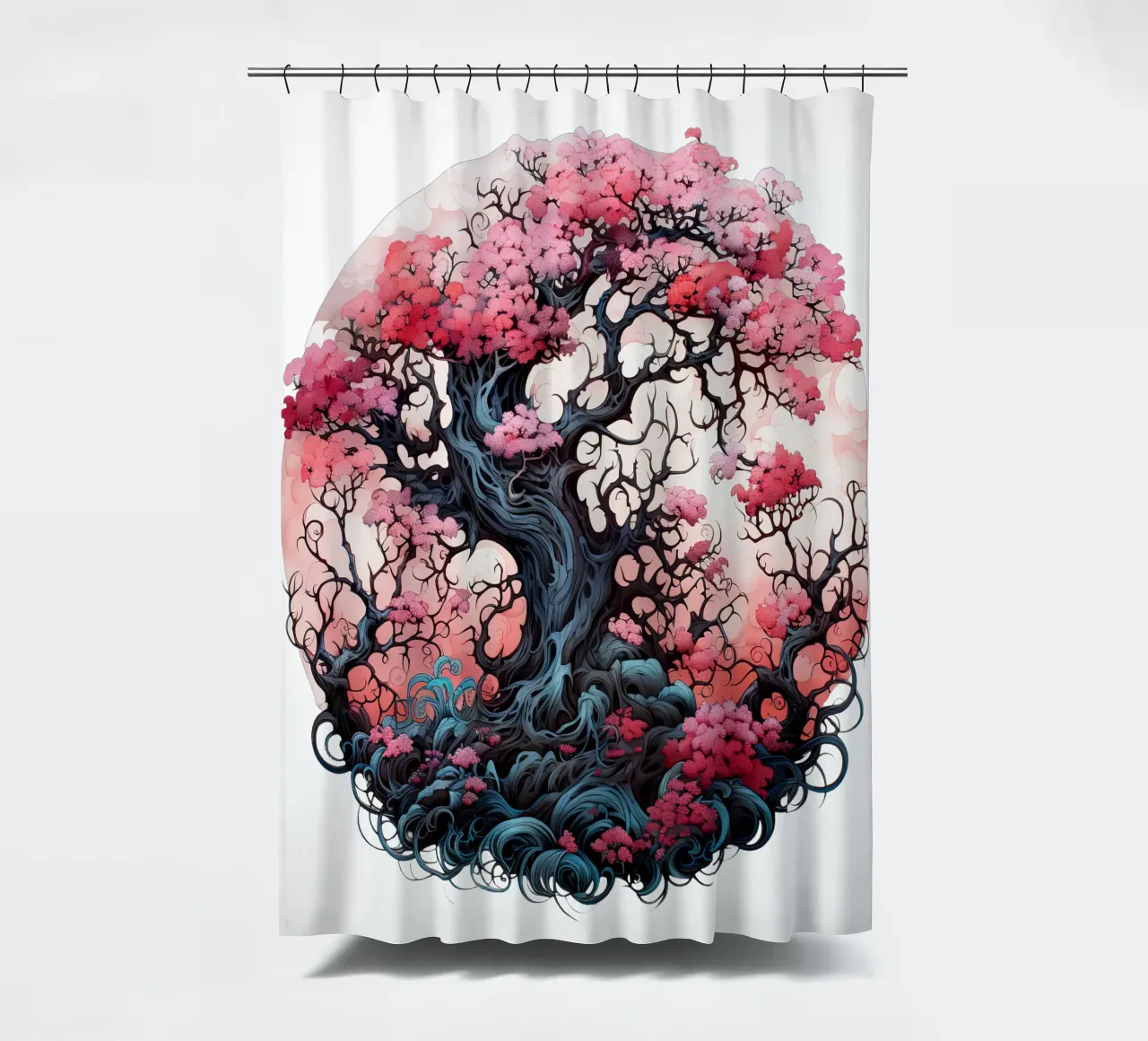 Bunter Baum des Lebens Duschvorhang von Spiritual Touch