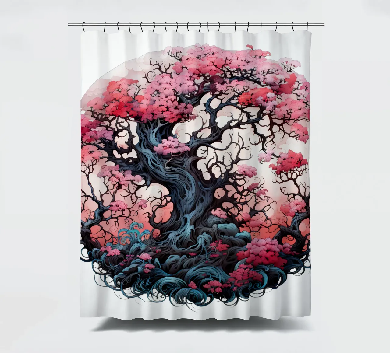 Bunter Baum des Lebens Duschvorhang von Spiritual Touch