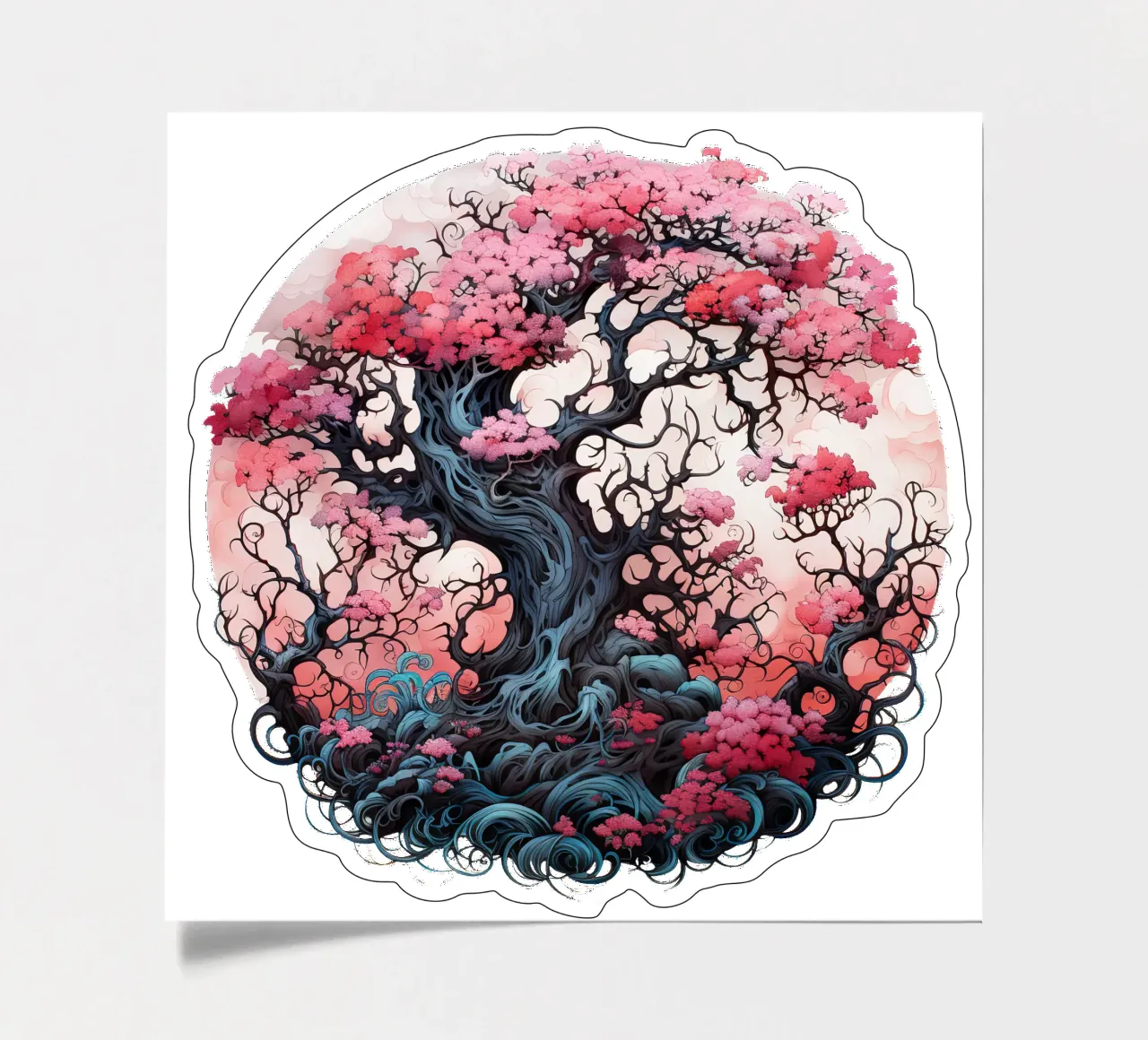 Bunter Baum des Lebens Stickerbogen von Spiritual Touch