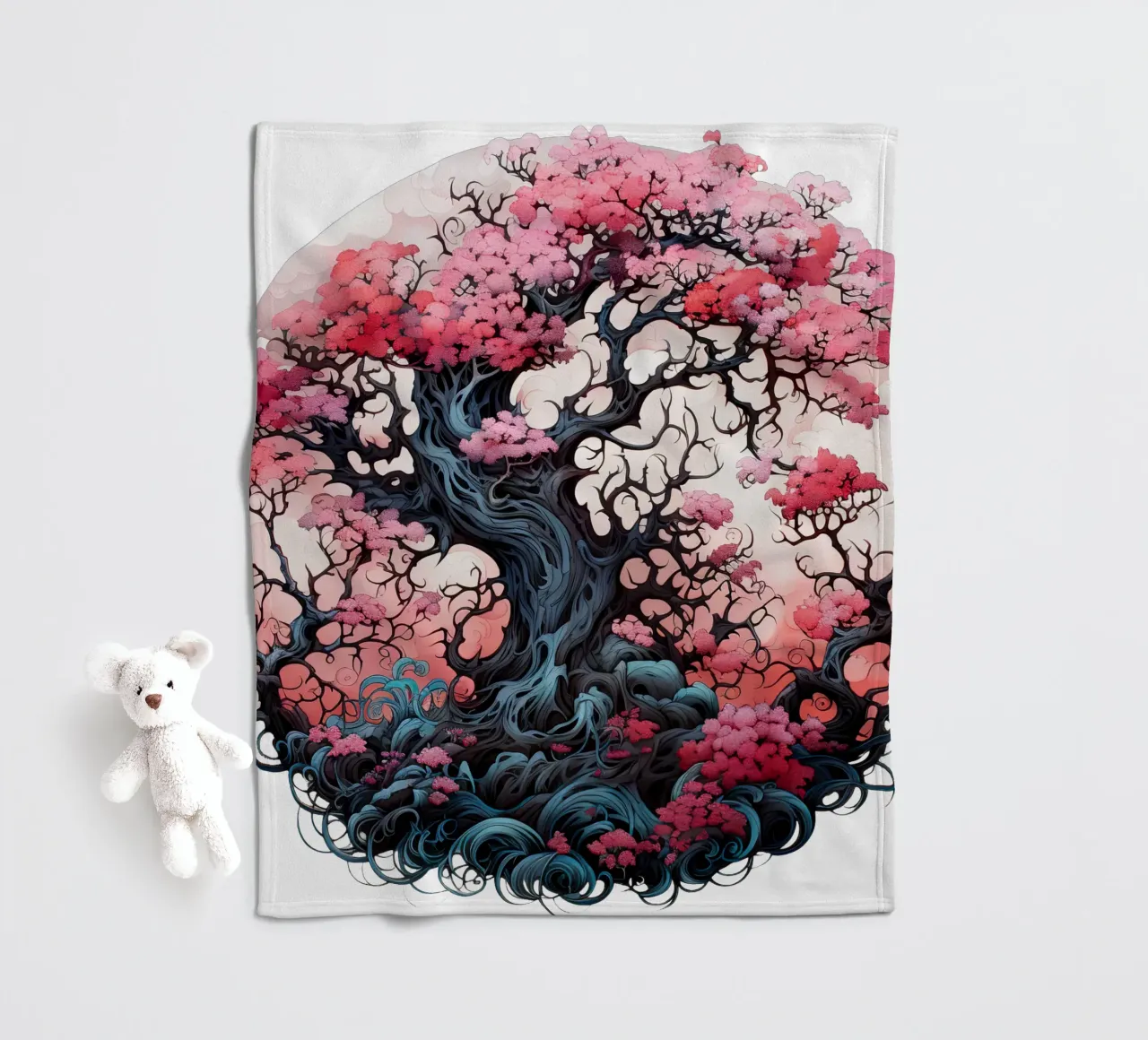 Albero della vita colorato coperta in pile da Spiritual Touch