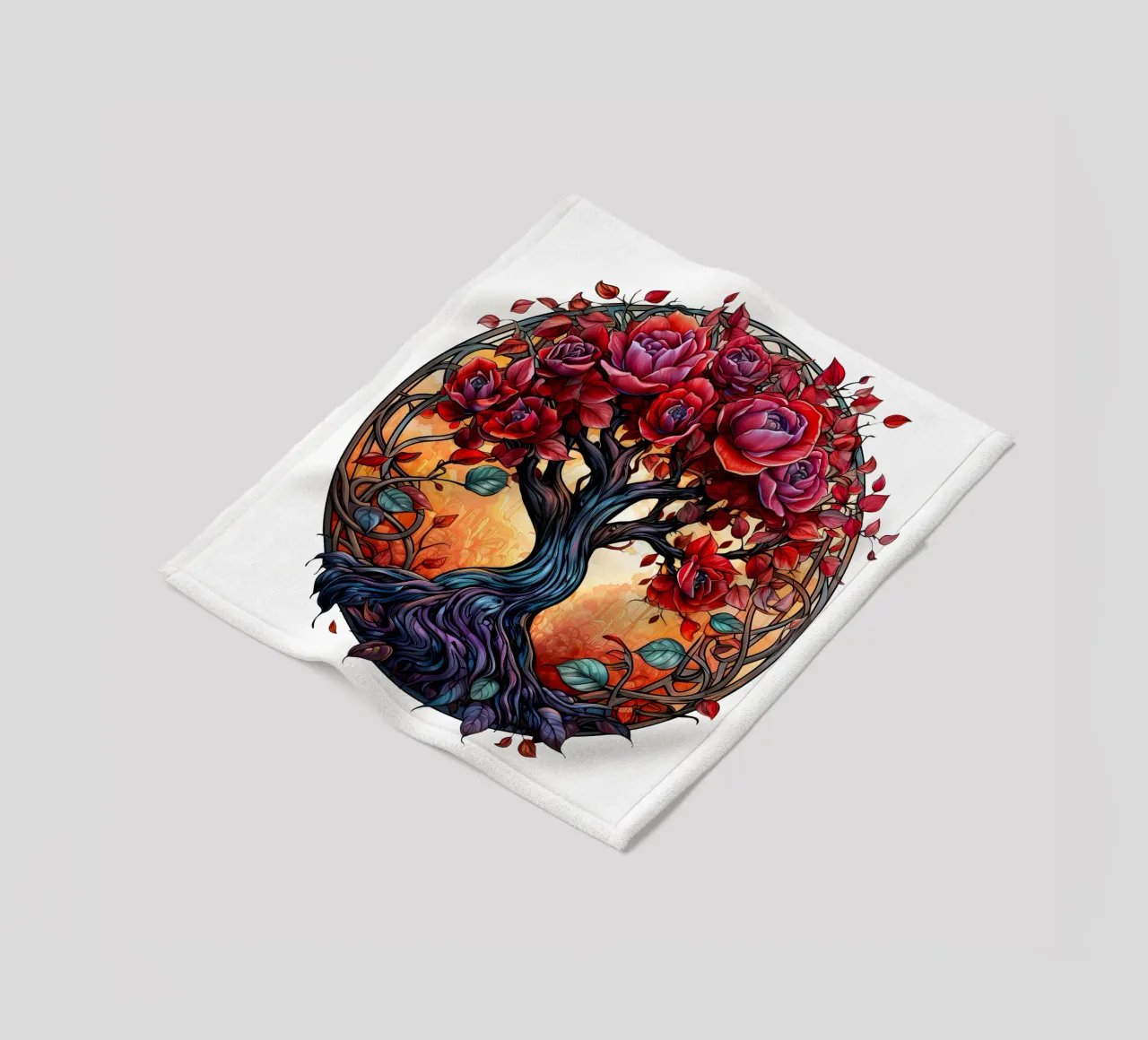 Albero della vita colorato coperta in pile da Spiritual Touch