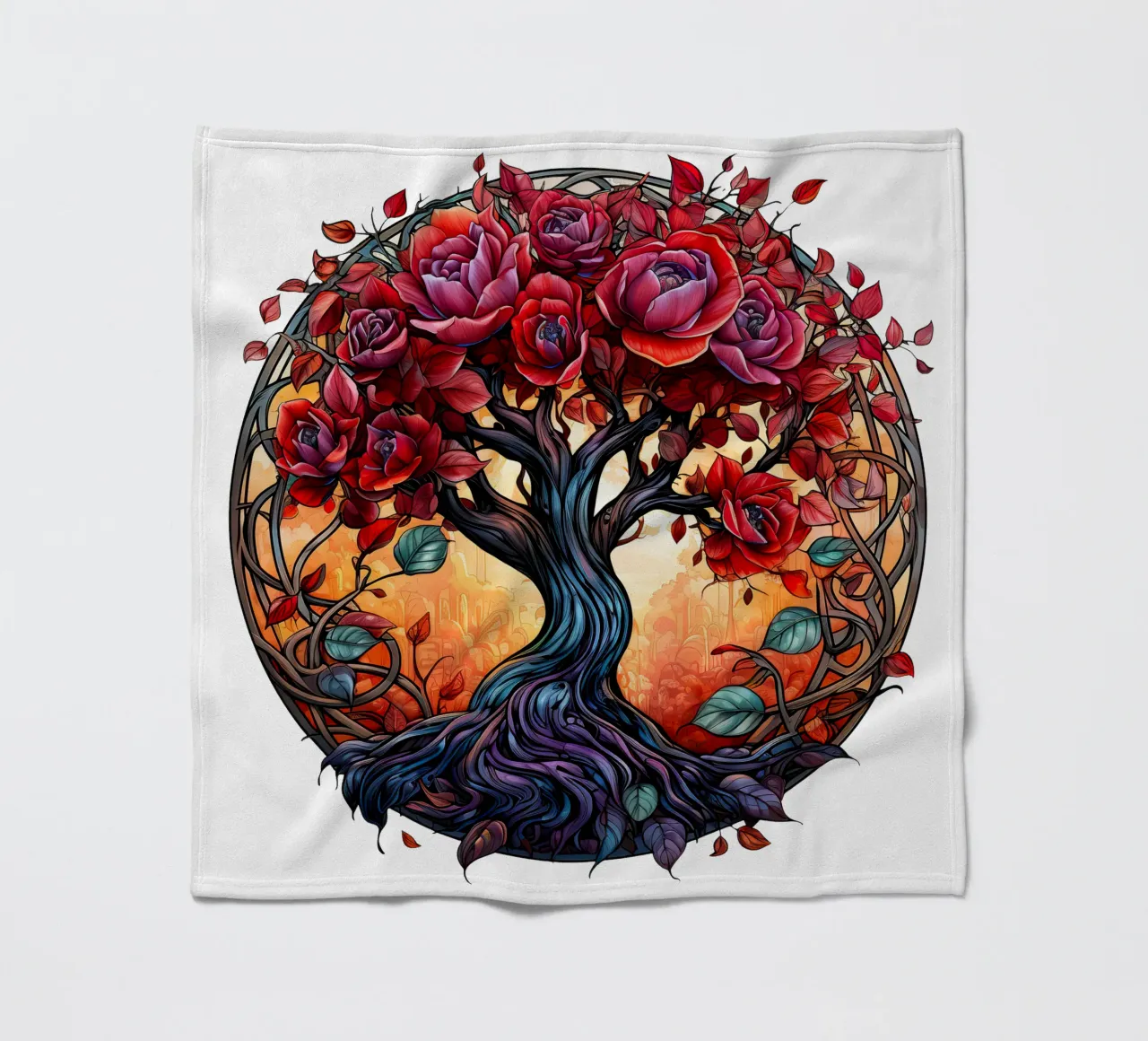 Albero della vita colorato coperta in pile da Spiritual Touch