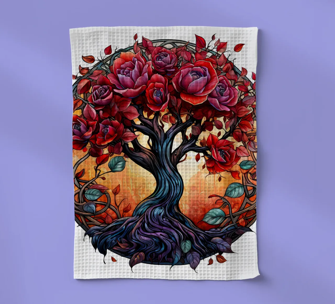 Albero della vita colorato canovaccio da cucina da Spiritual Touch