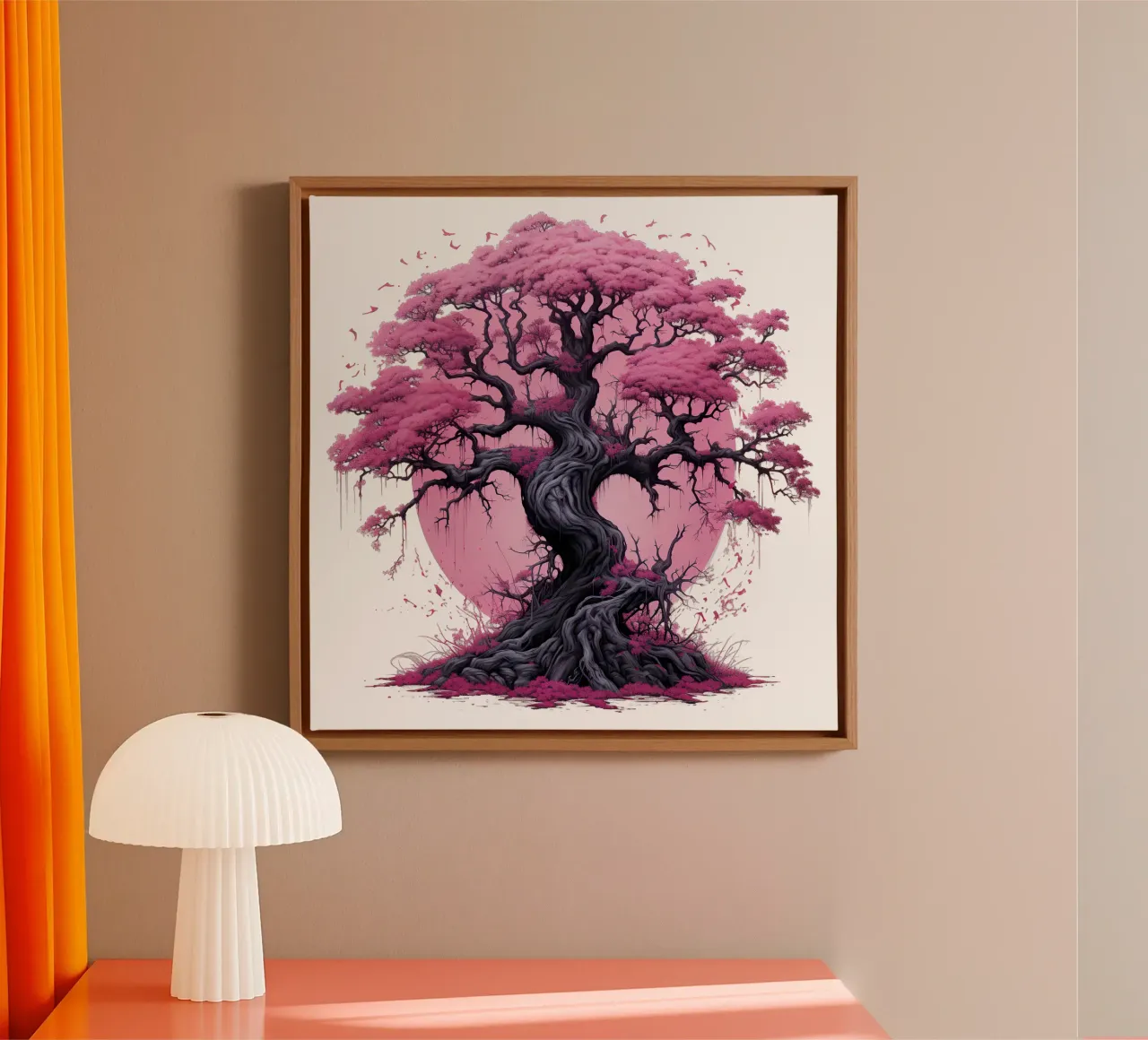 Albero della vita colorato tela con Cornice a cassetta da Spiritual Touch