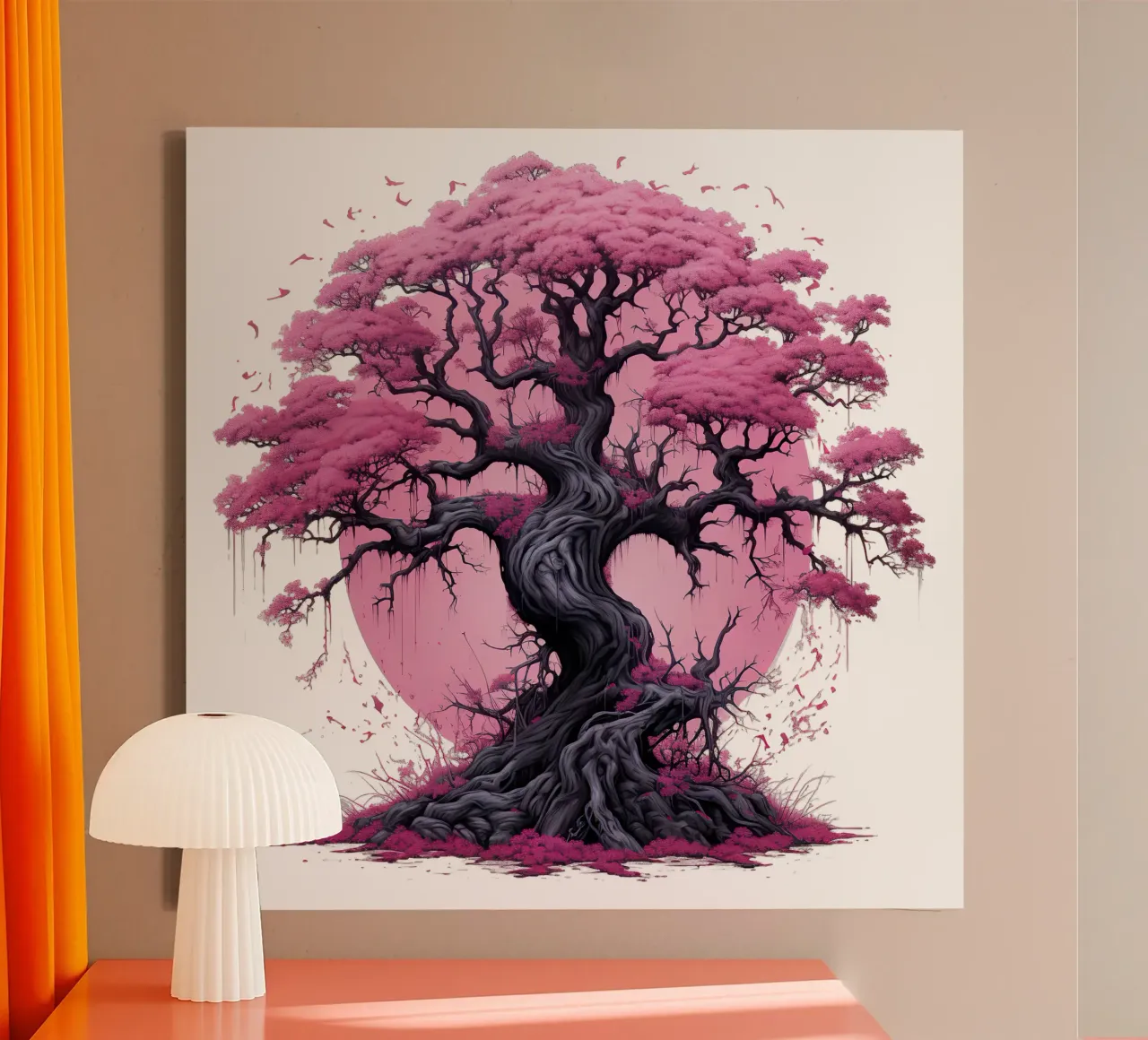 Albero della vita colorato tela con Cornice a cassetta da Spiritual Touch