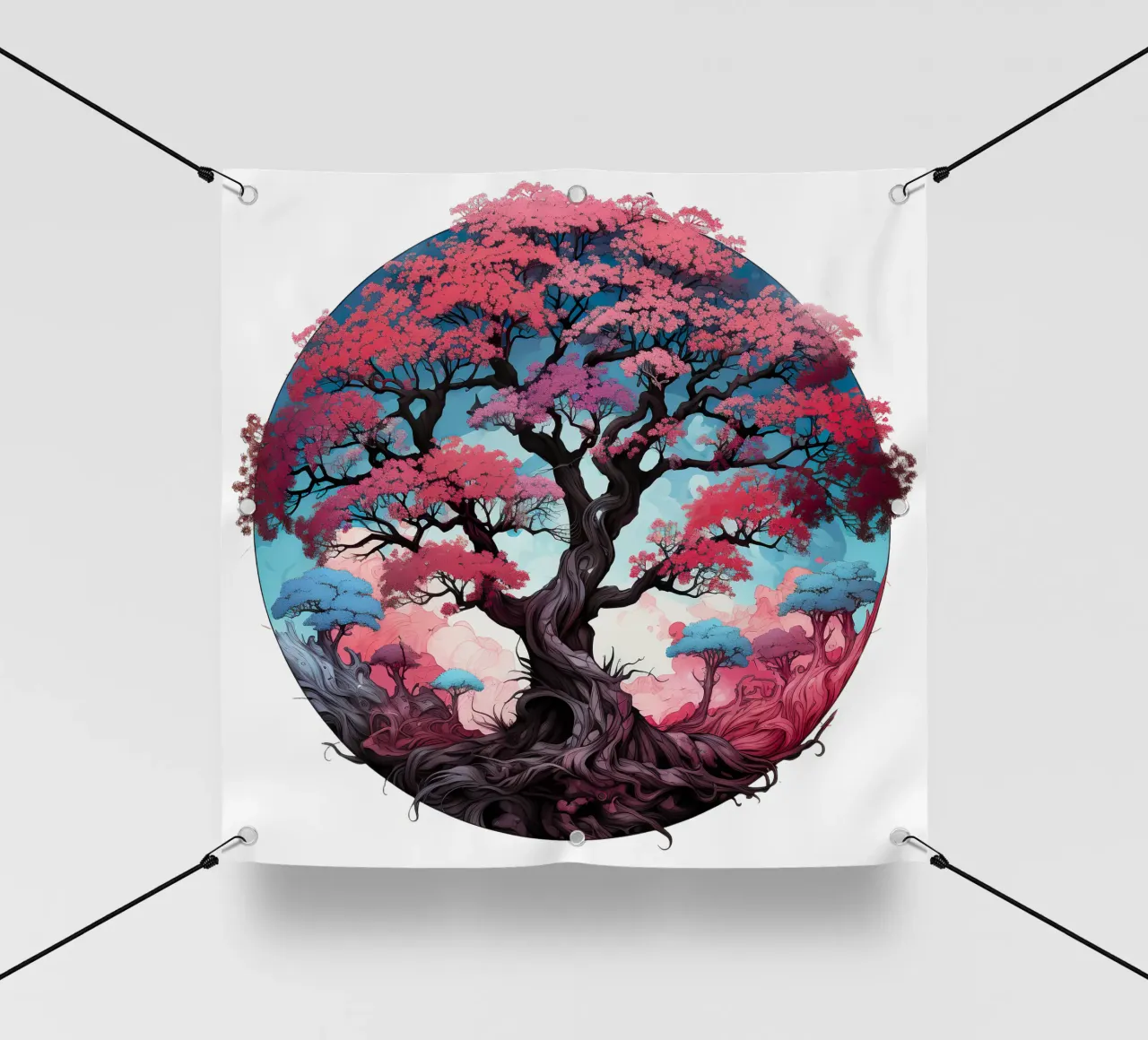 Albero della vita colorato telo in pvc da Spiritual Touch