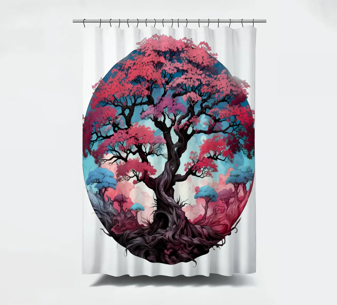 Bunter Baum des Lebens Duschvorhang von Spiritual Touch