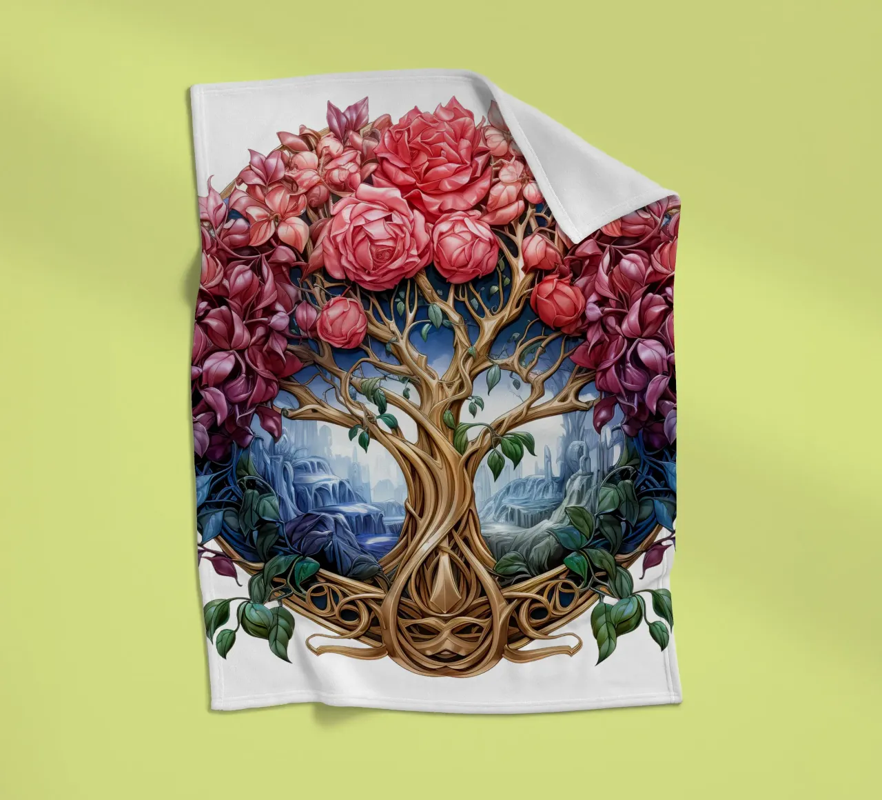 Albero della vita colorato coperta in pile da Spiritual Touch
