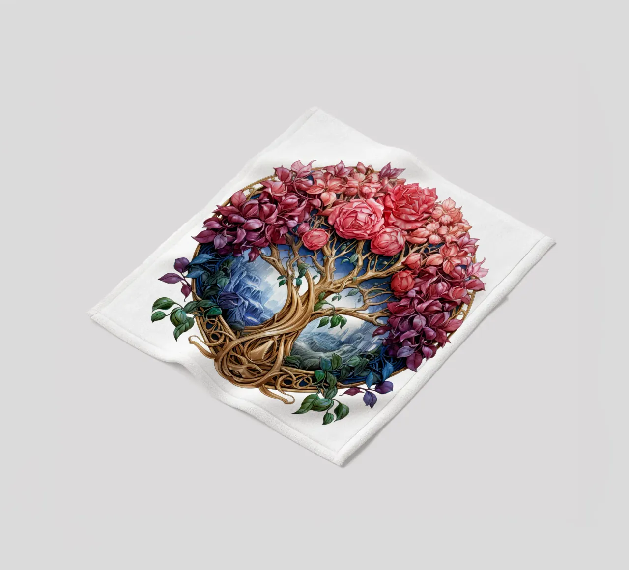 Albero della vita colorato coperta in pile da Spiritual Touch