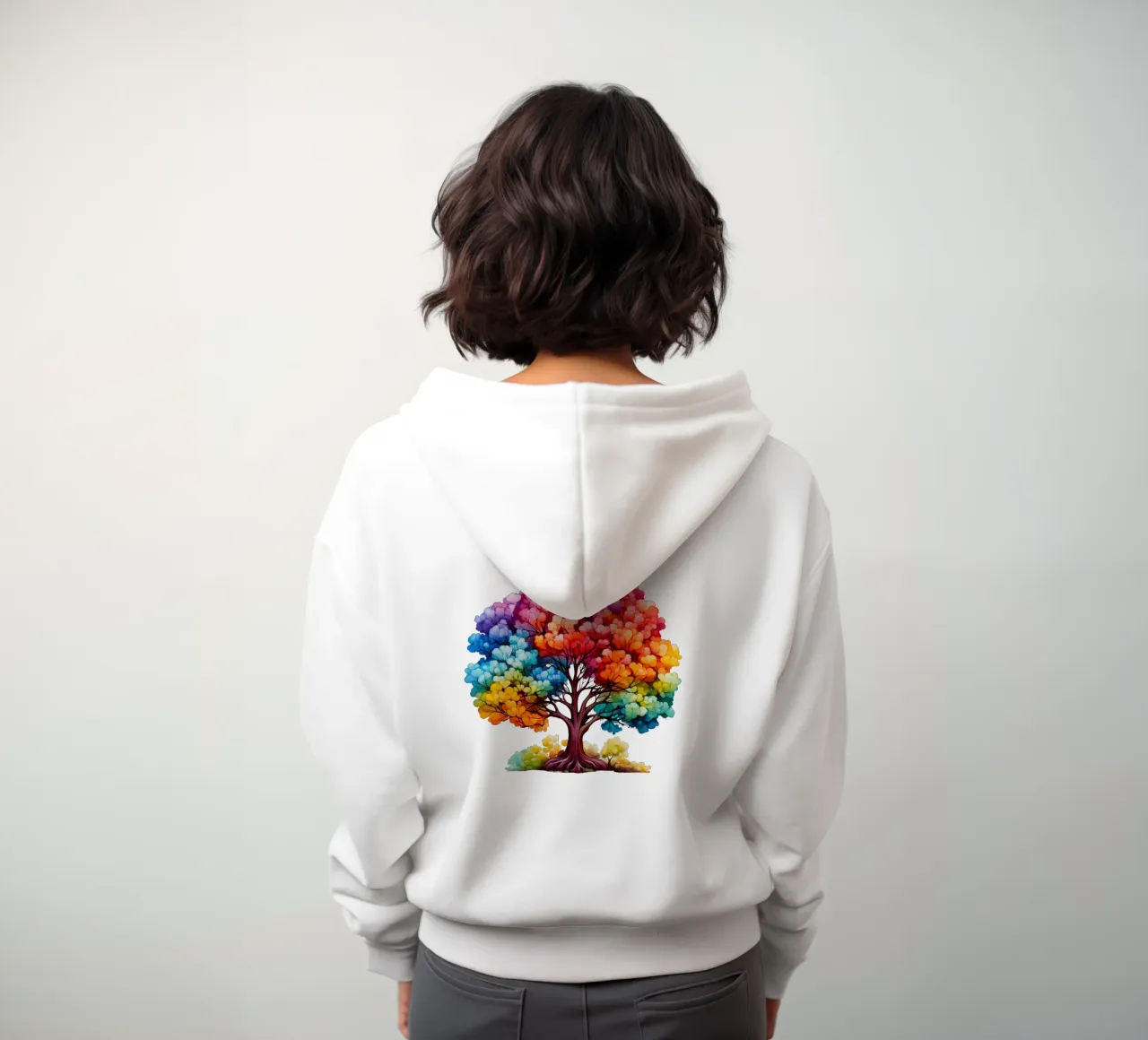 Albero della vita colorato felpa con cappuccio da Spiritual Touch