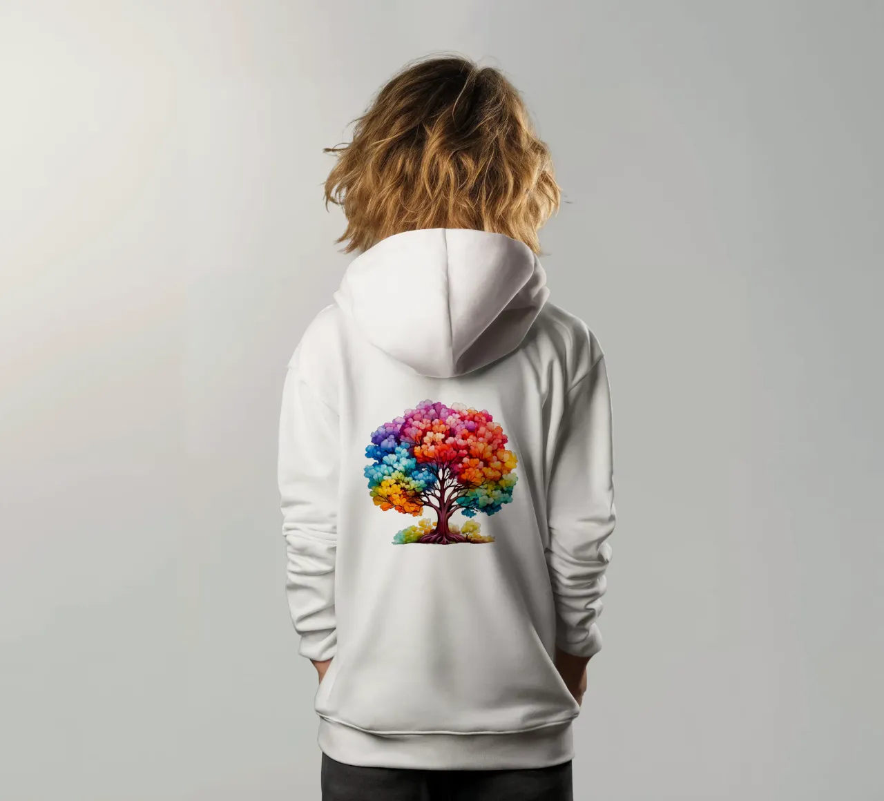 Albero della vita colorato felpa bambino con cappuccio da Spiritual Touch