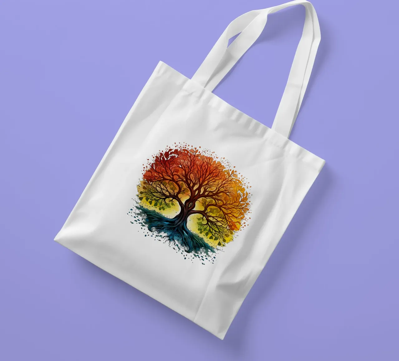 Colorful Tree of Life tote bag by Spiritual Touch