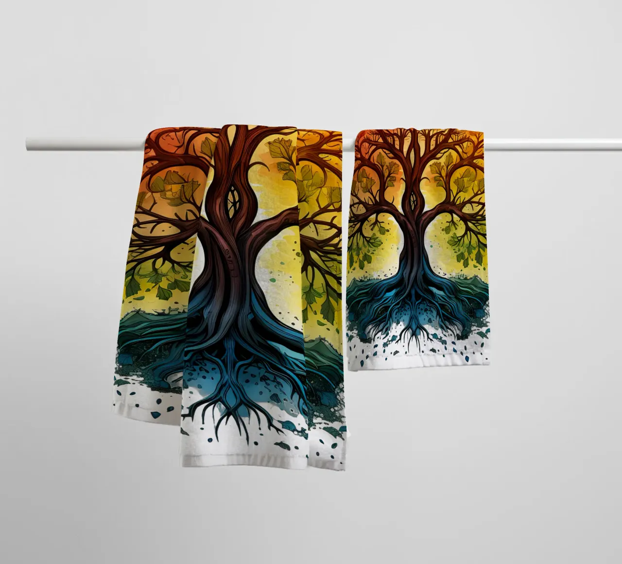 Colorful Tree of Life towel by Spiritual Touch