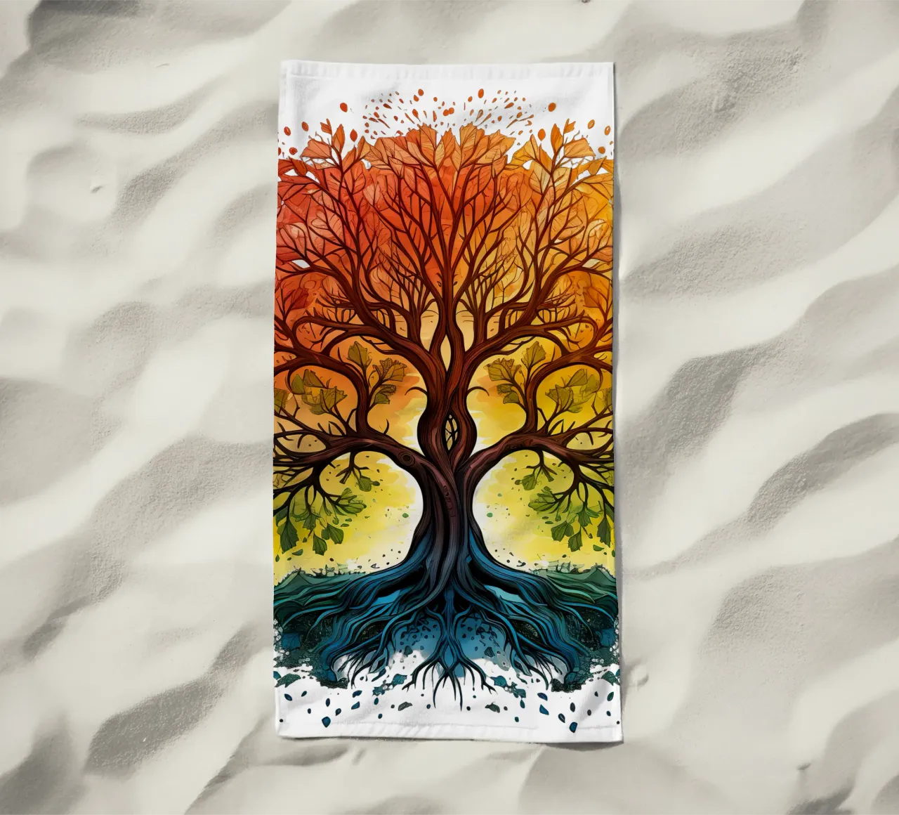 Albero della vita colorato telo mare da Spiritual Touch