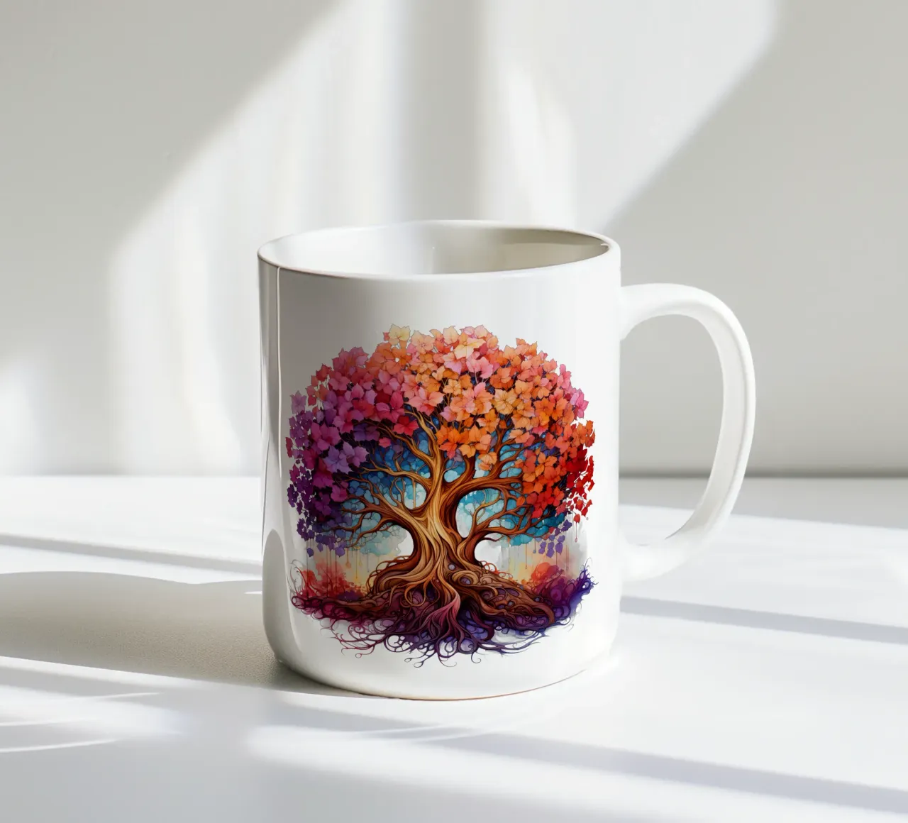 Albero della vita colorato tazza in ceramica da Spiritual Touch