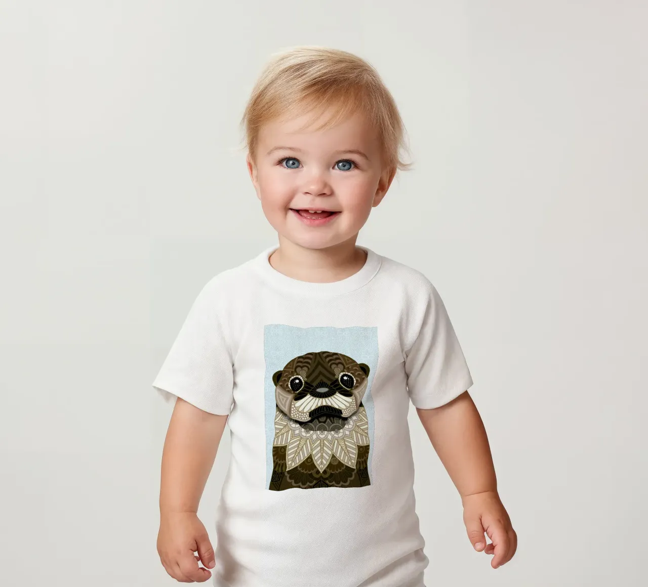 Otter baby t-shirt van Angelika Parker