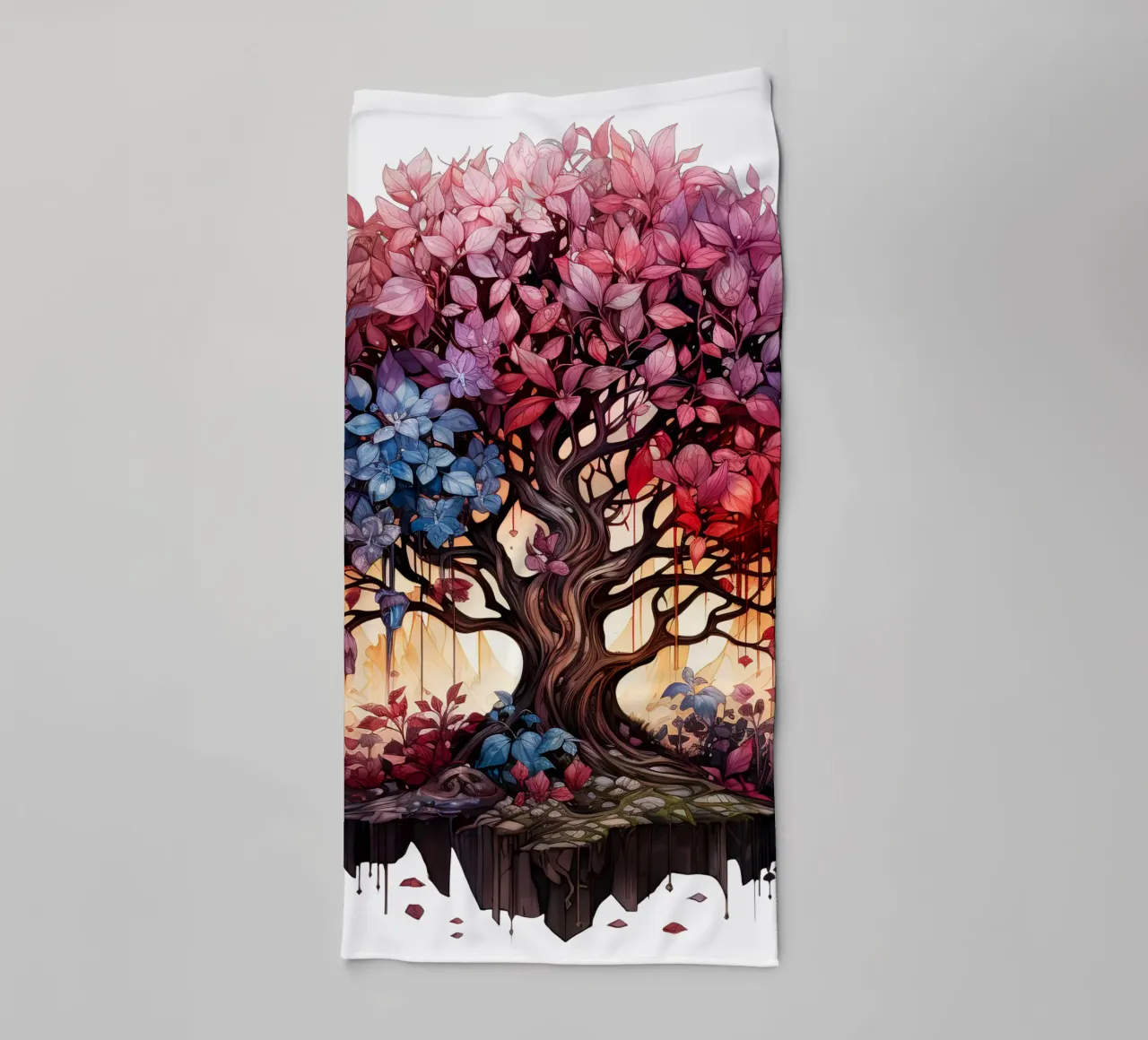 Albero della vita colorato asciugamano da bagno da Spiritual Touch