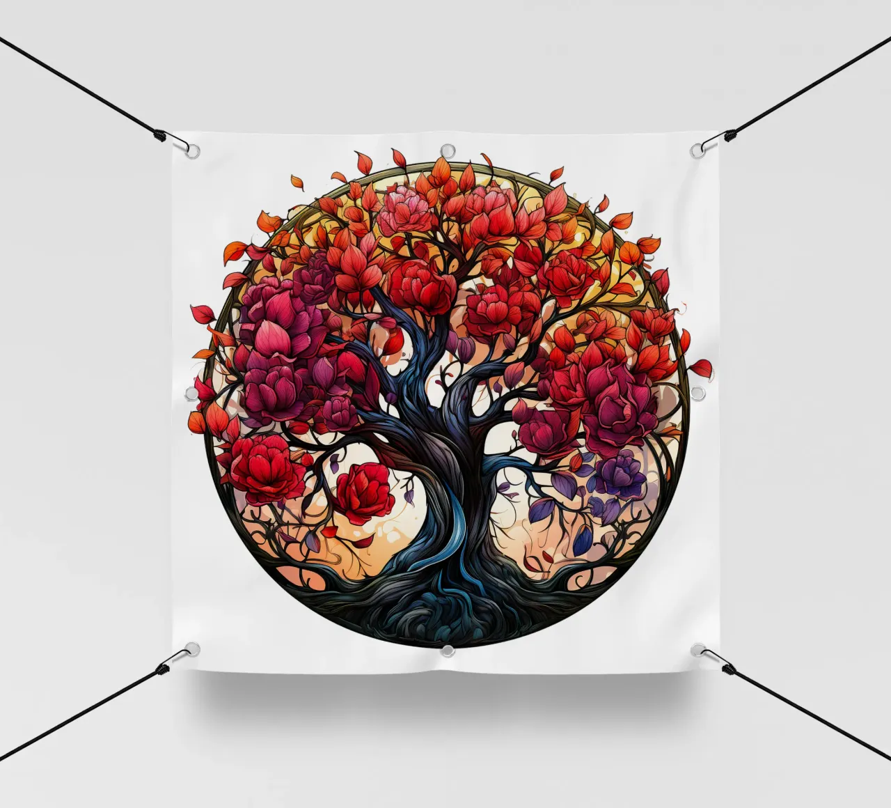 Albero della vita colorato telo in pvc da Spiritual Touch