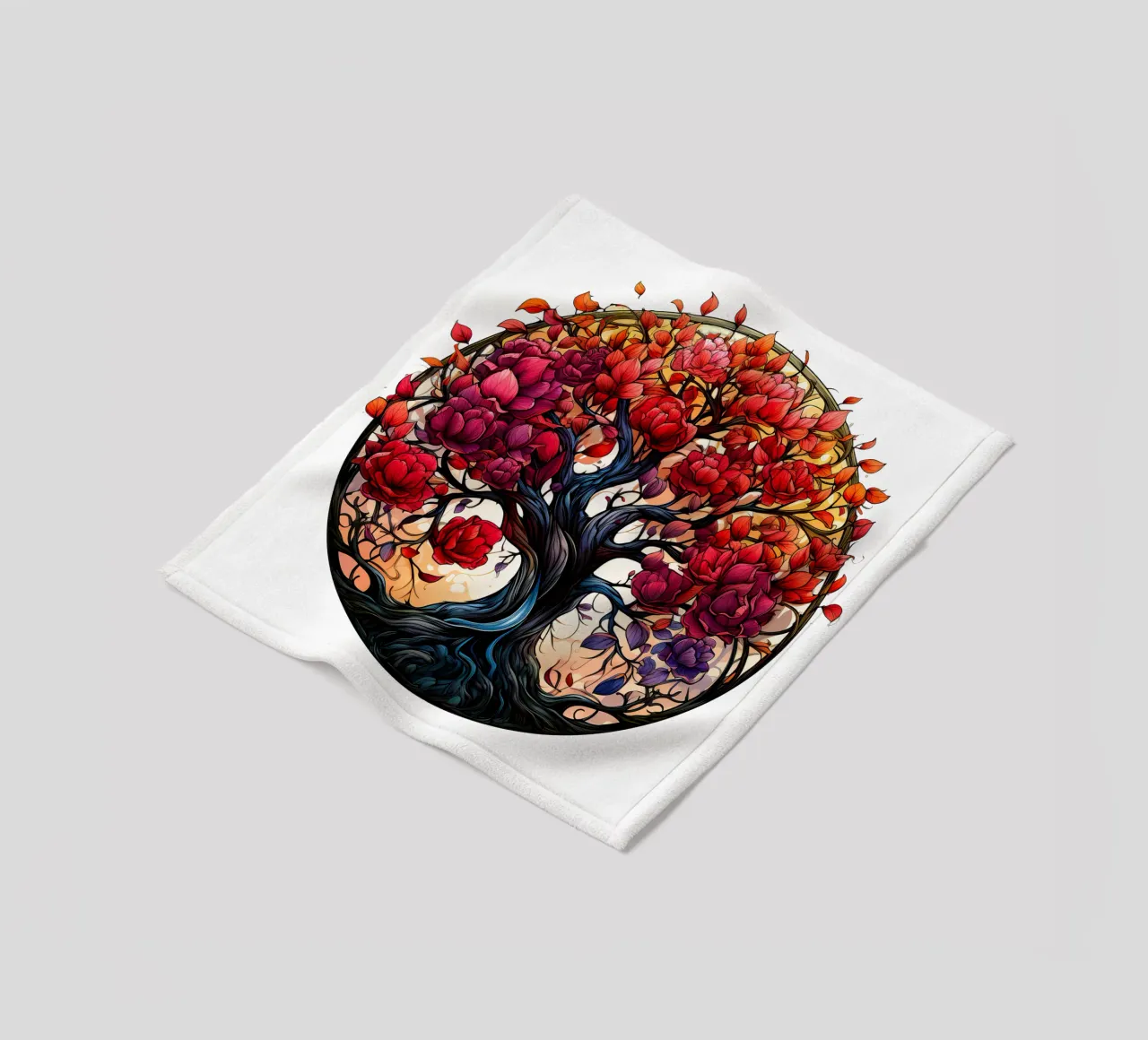 Albero della vita colorato coperta in pile da Spiritual Touch