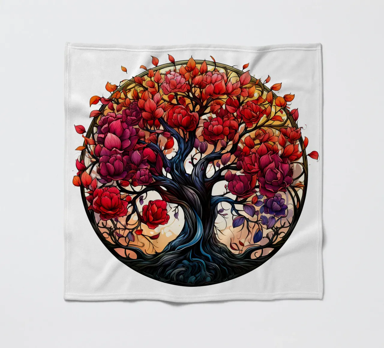 Albero della vita colorato coperta in pile da Spiritual Touch