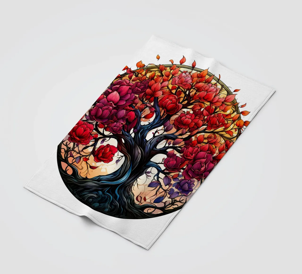 Albero della vita colorato coperta in pile da Spiritual Touch