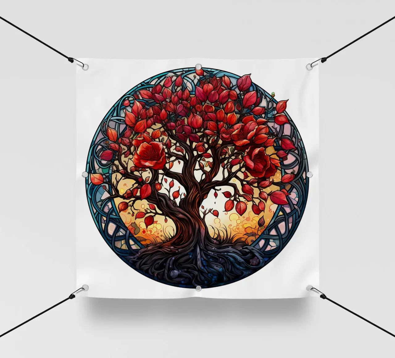 Albero della vita colorato telo in pvc da Spiritual Touch