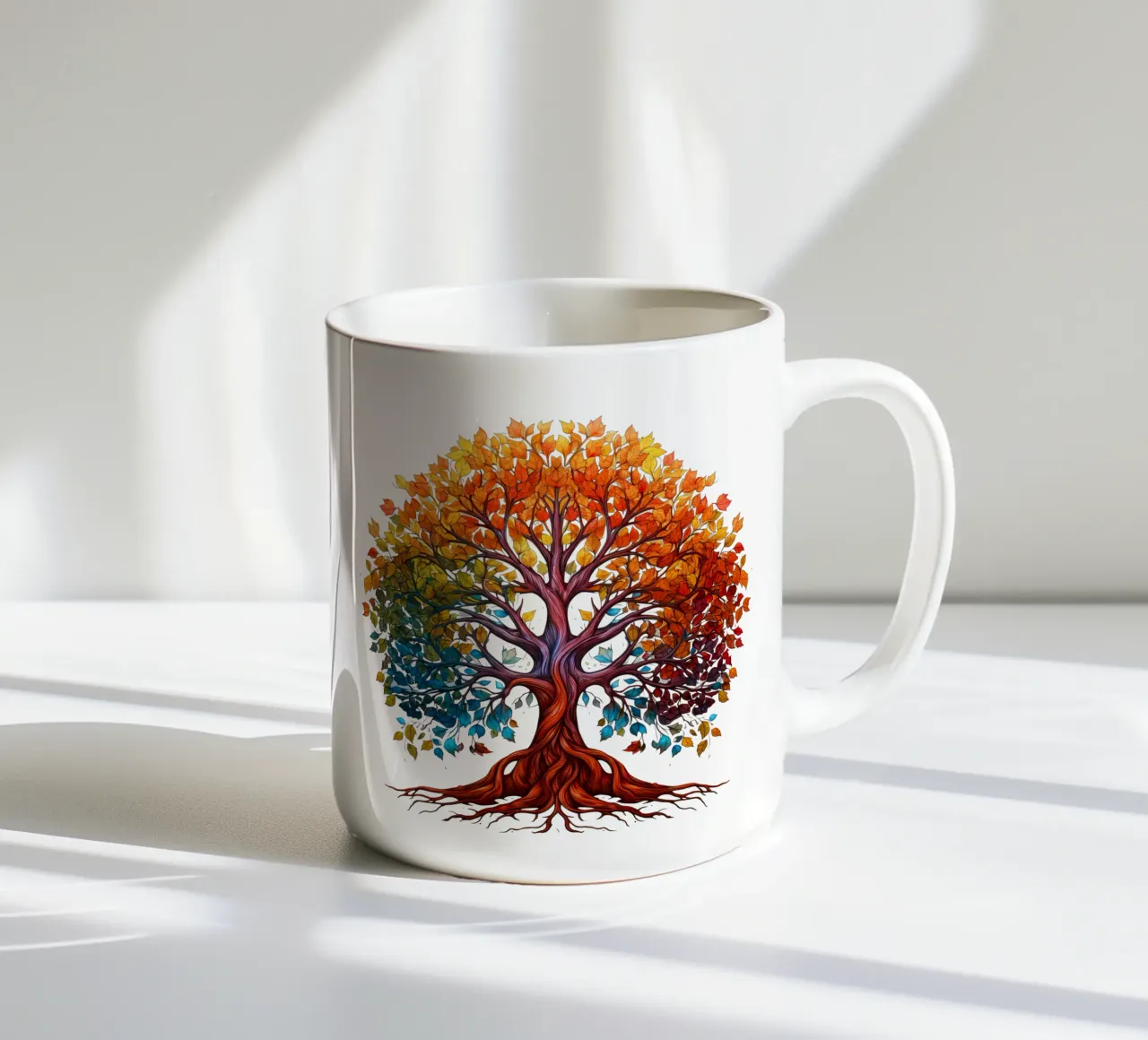 Albero della vita colorato tazza in ceramica da Spiritual Touch