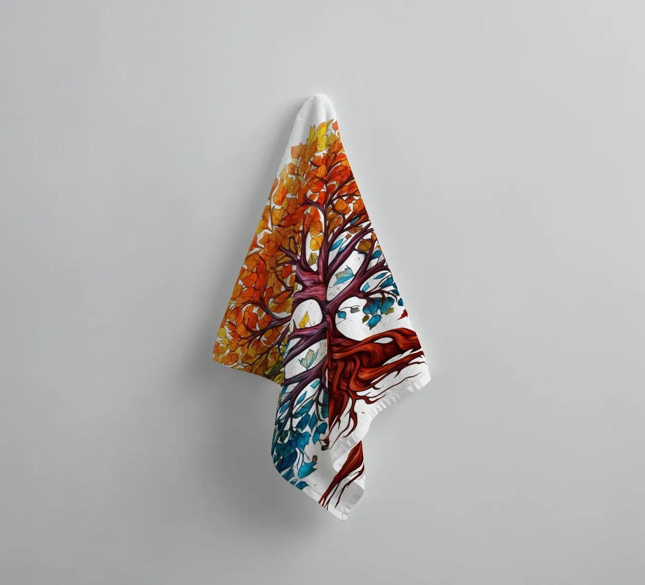 Albero della vita colorato asciugamano da bagno da Spiritual Touch