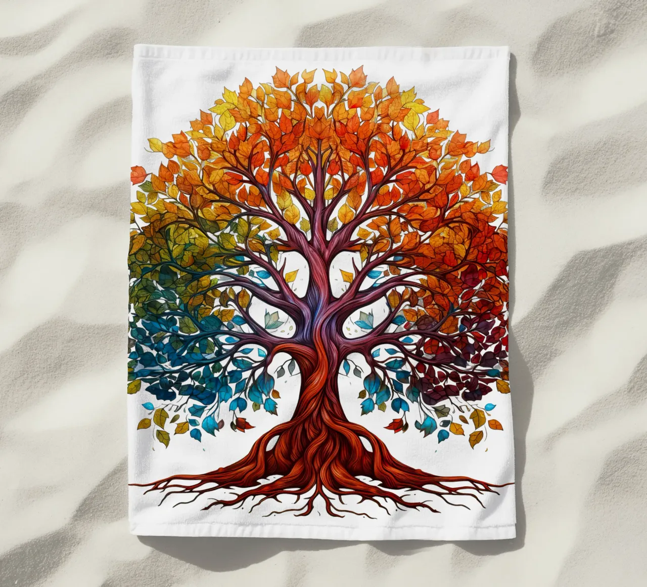 Albero della vita colorato telo mare da Spiritual Touch