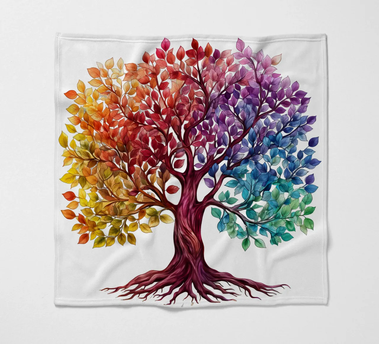 Albero della vita colorato coperta in pile da Spiritual Touch