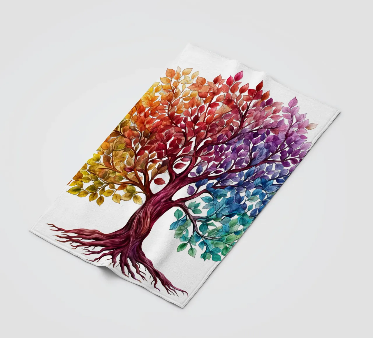 Albero della vita colorato coperta in pile da Spiritual Touch