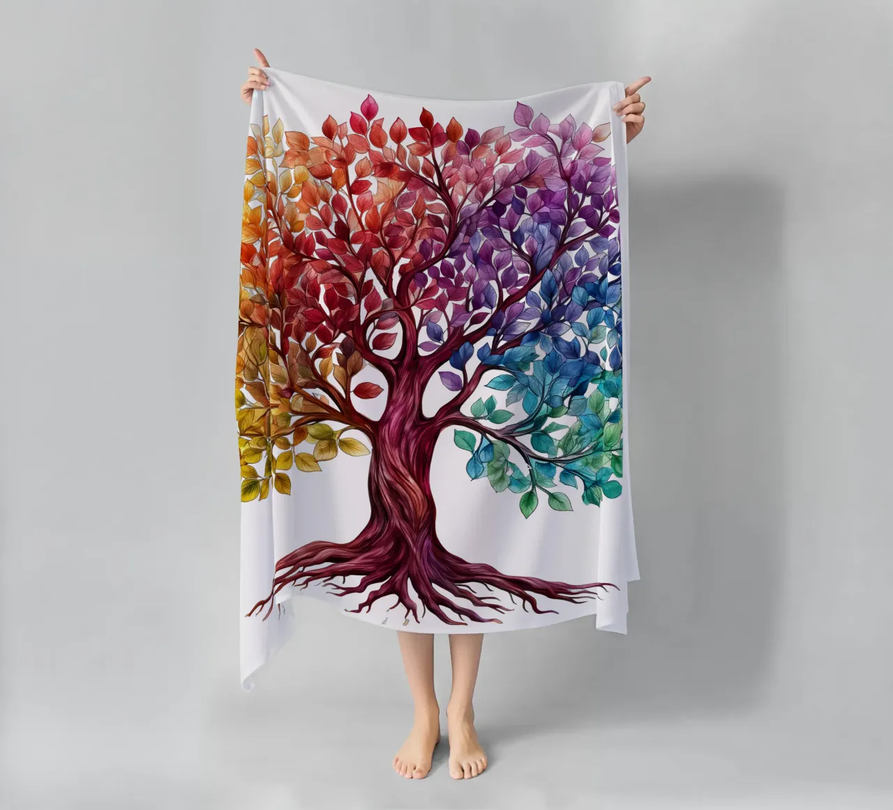 Albero della vita colorato telo mare da Spiritual Touch