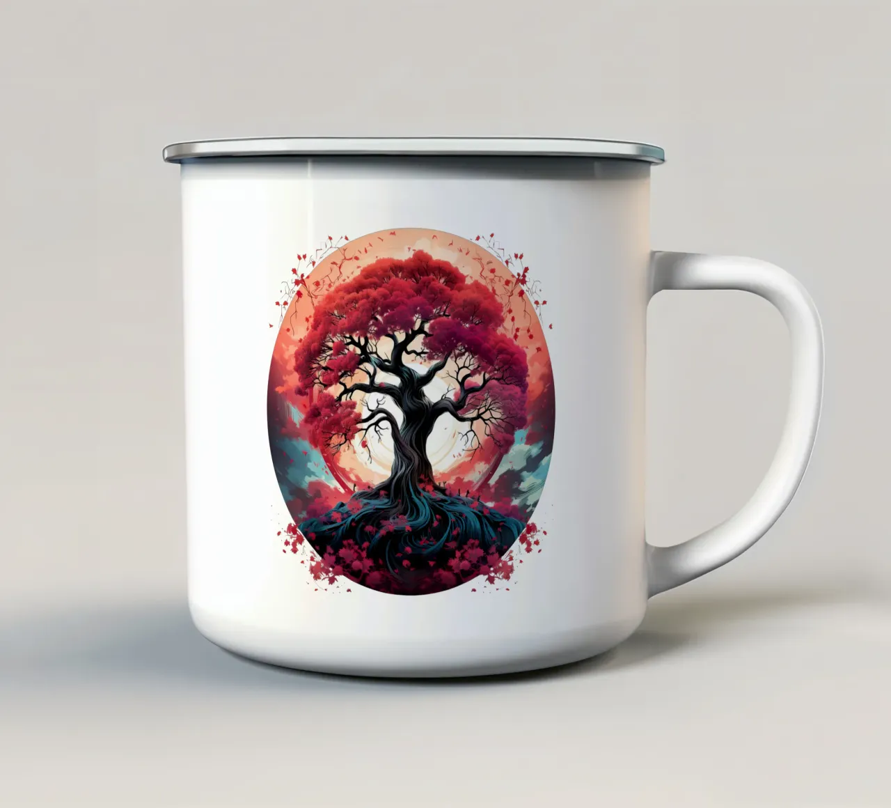 Albero della vita colorato tazza in smalto da Spiritual Touch