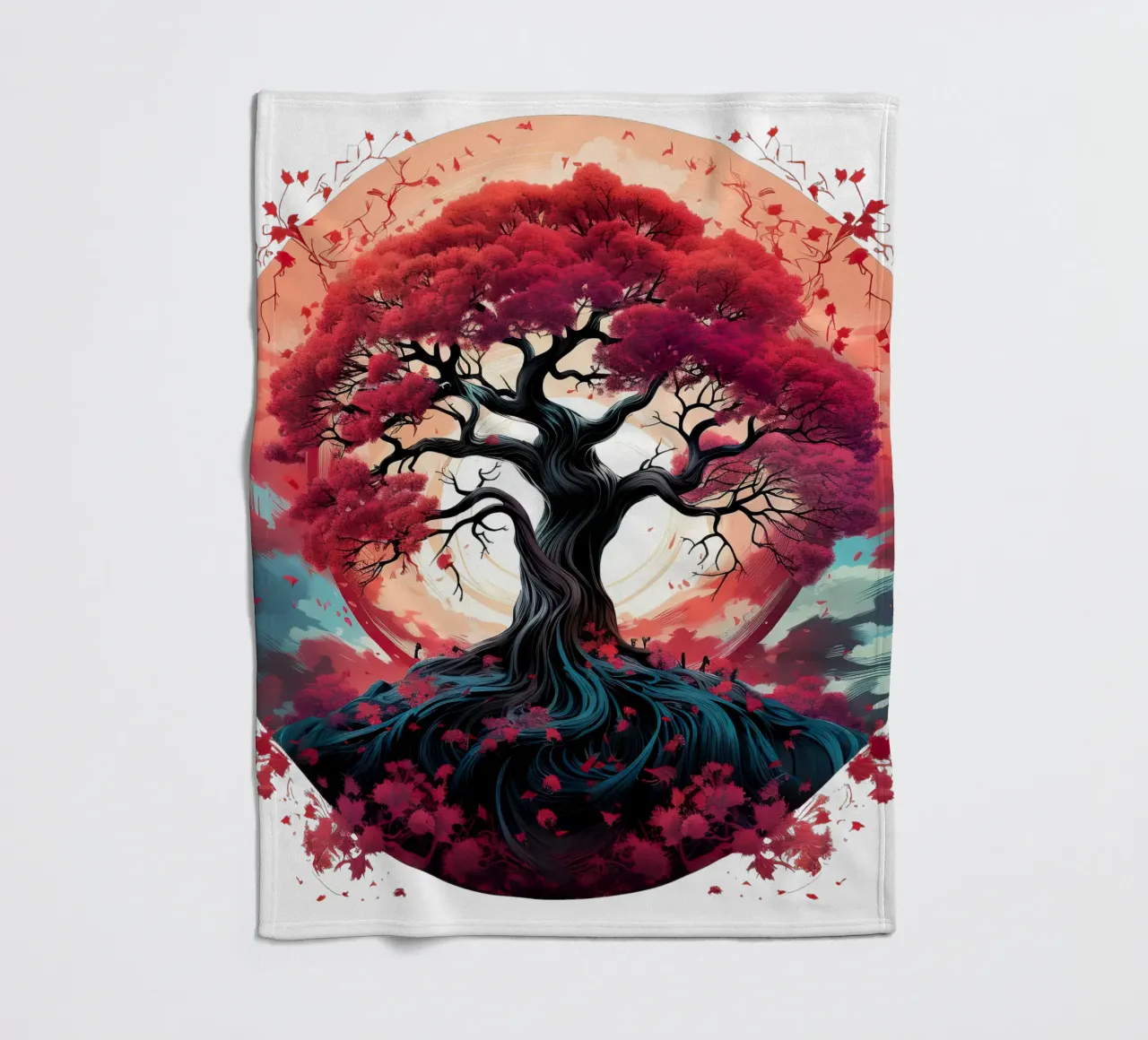 Albero della vita colorato coperta in pile da Spiritual Touch