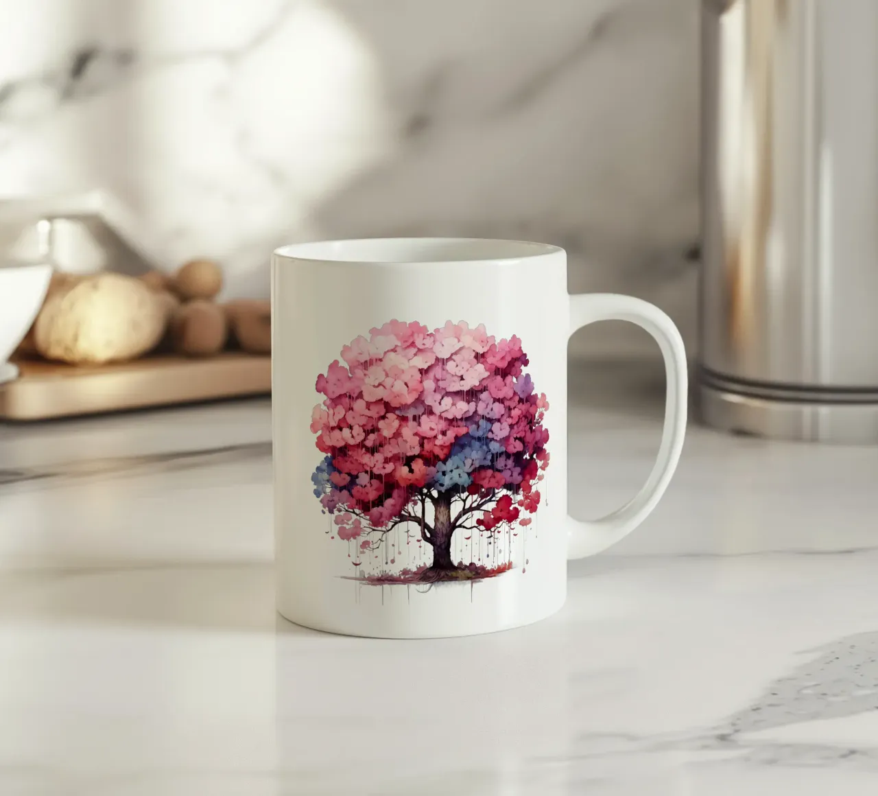 Albero della vita colorato tazza in ceramica da Spiritual Touch