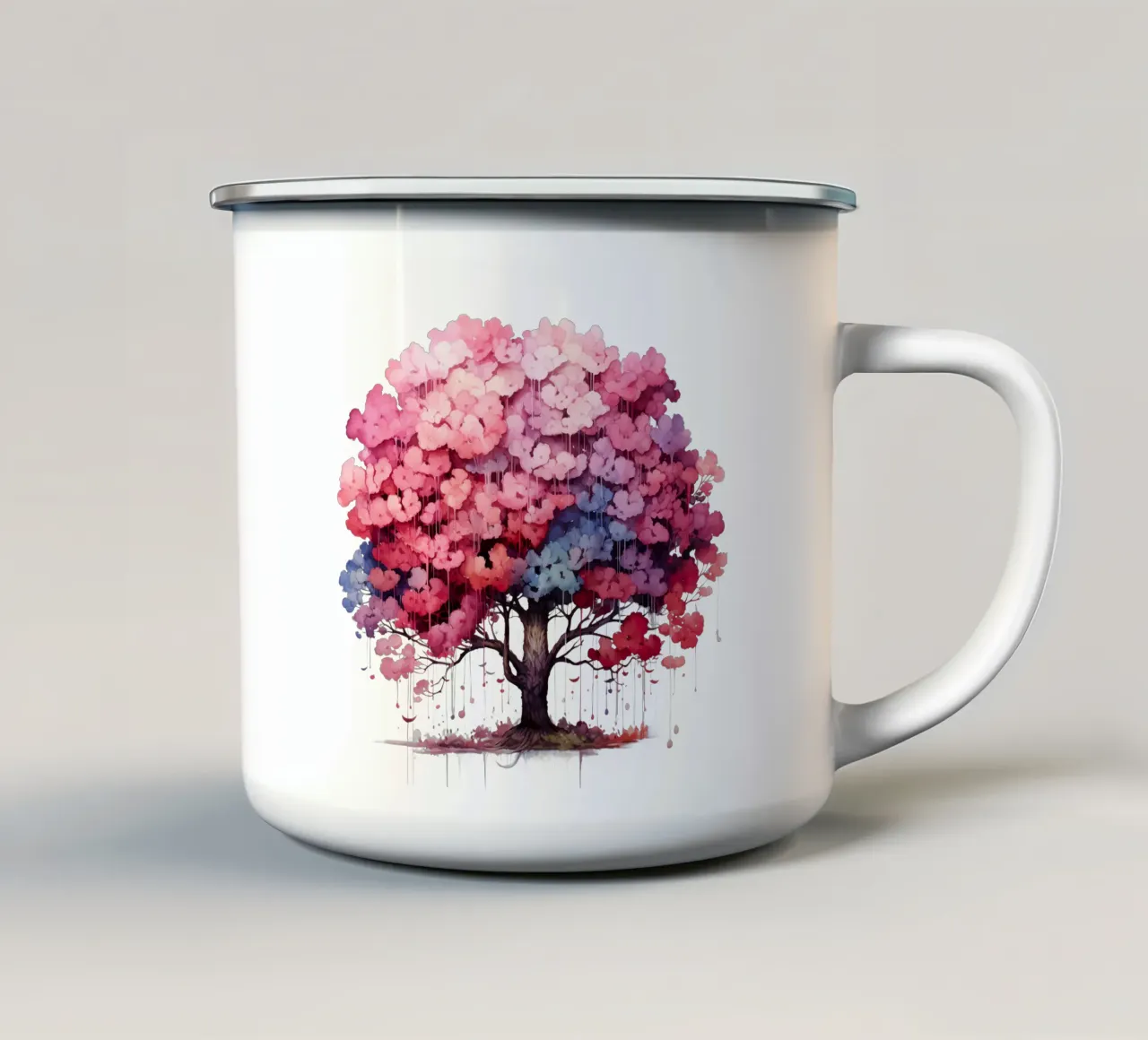 Albero della vita colorato tazza in smalto da Spiritual Touch