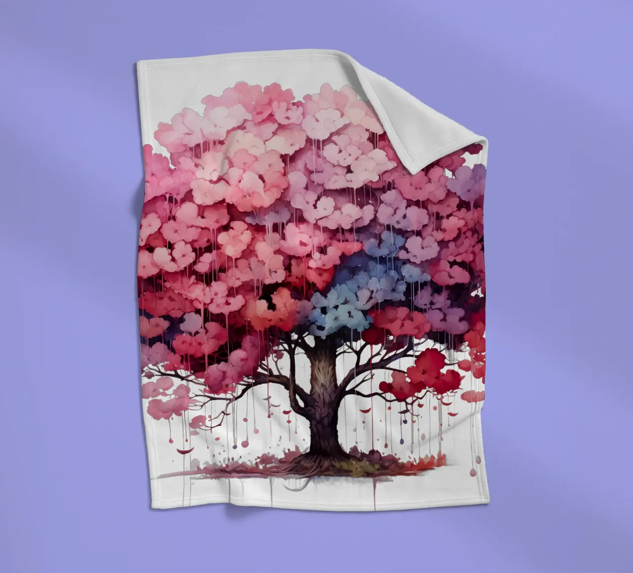 Albero della vita colorato coperta in pile da Spiritual Touch