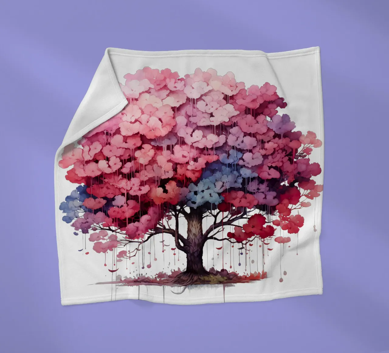 Albero della vita colorato coperta in pile da Spiritual Touch