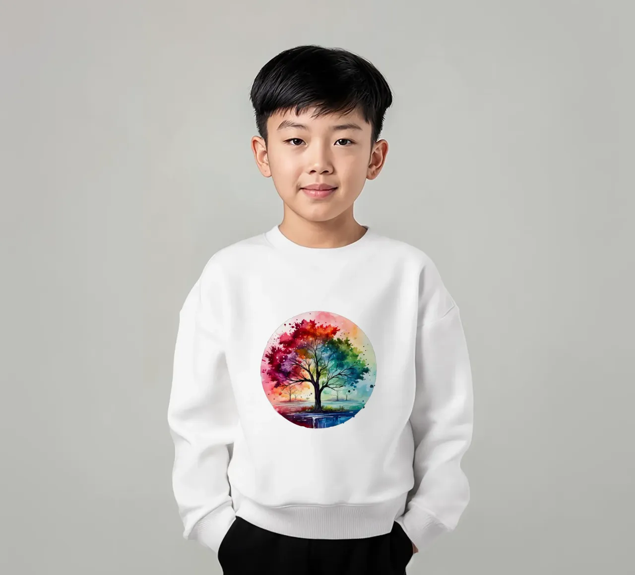 Albero della vita colorato felpa bambino da Spiritual Touch
