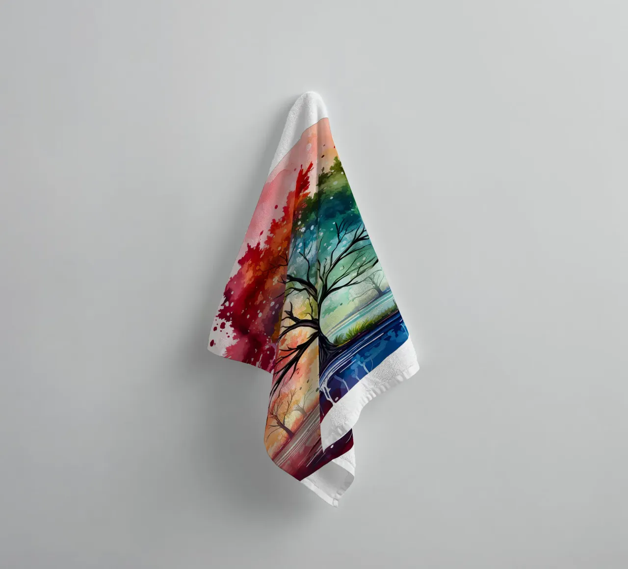 Albero della vita colorato asciugamano da bagno da Spiritual Touch