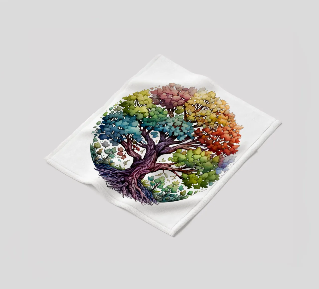 Colorful Tree of Life fleece blanket by Spiritual Touch
