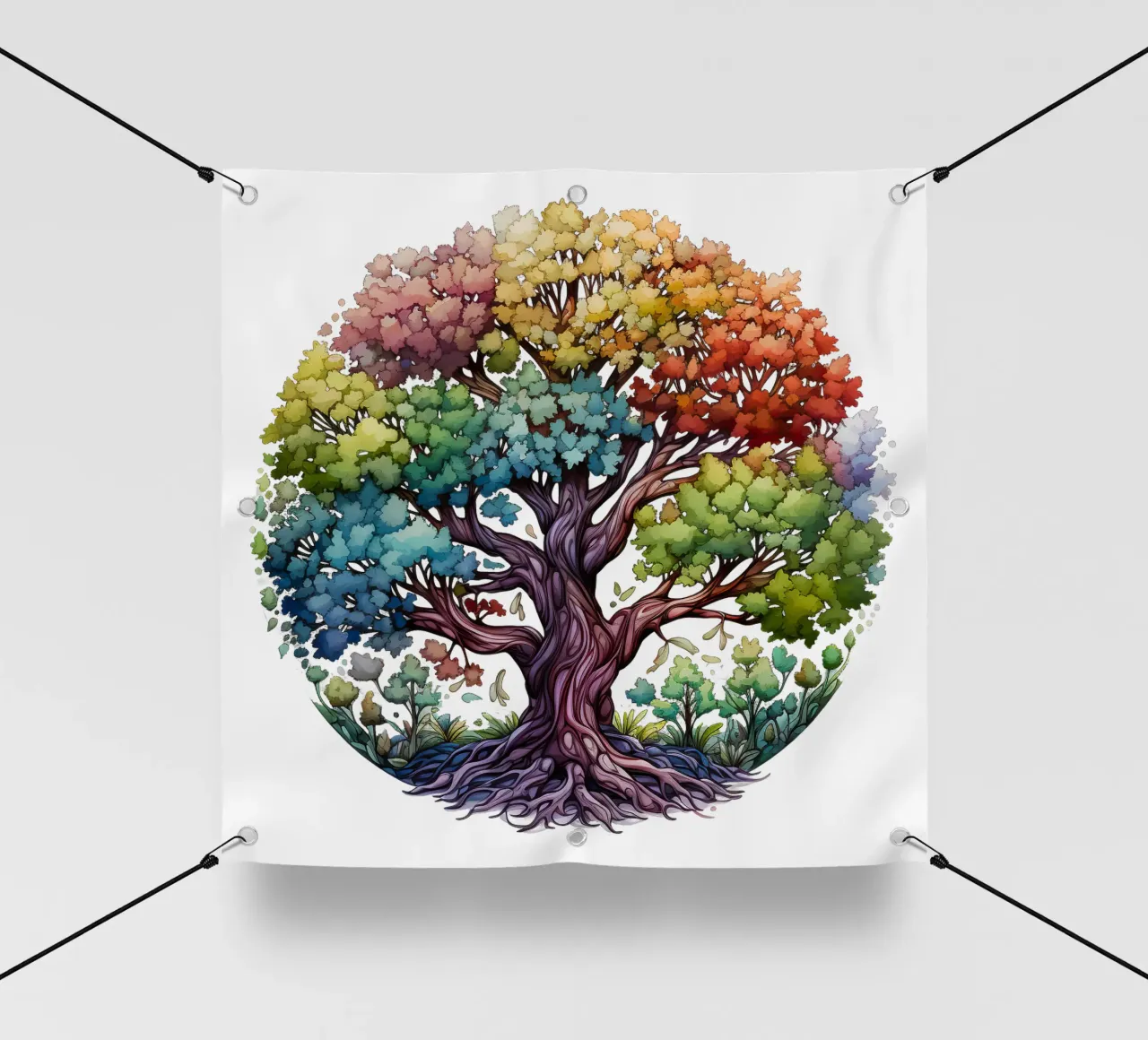 Albero della vita colorato telo in pvc da Spiritual Touch