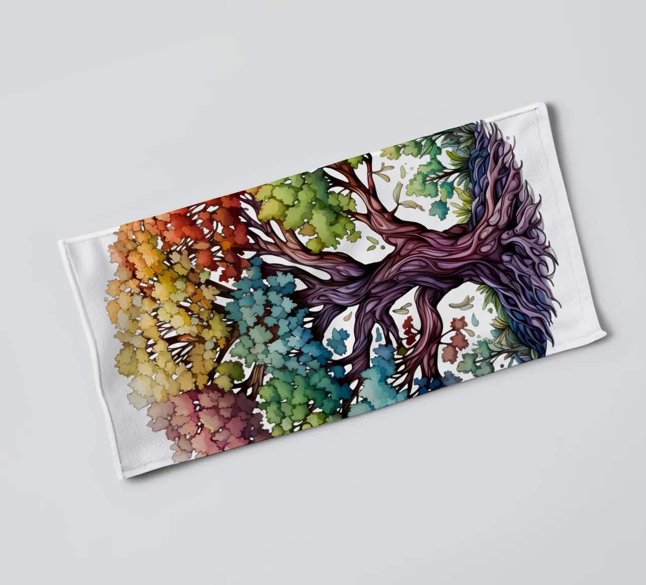 Albero della vita colorato asciugamano da bagno da Spiritual Touch