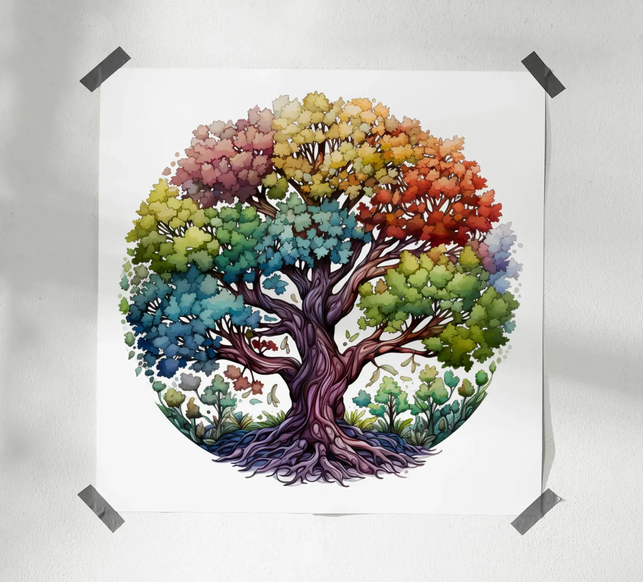 Albero della vita colorato poster da Spiritual Touch