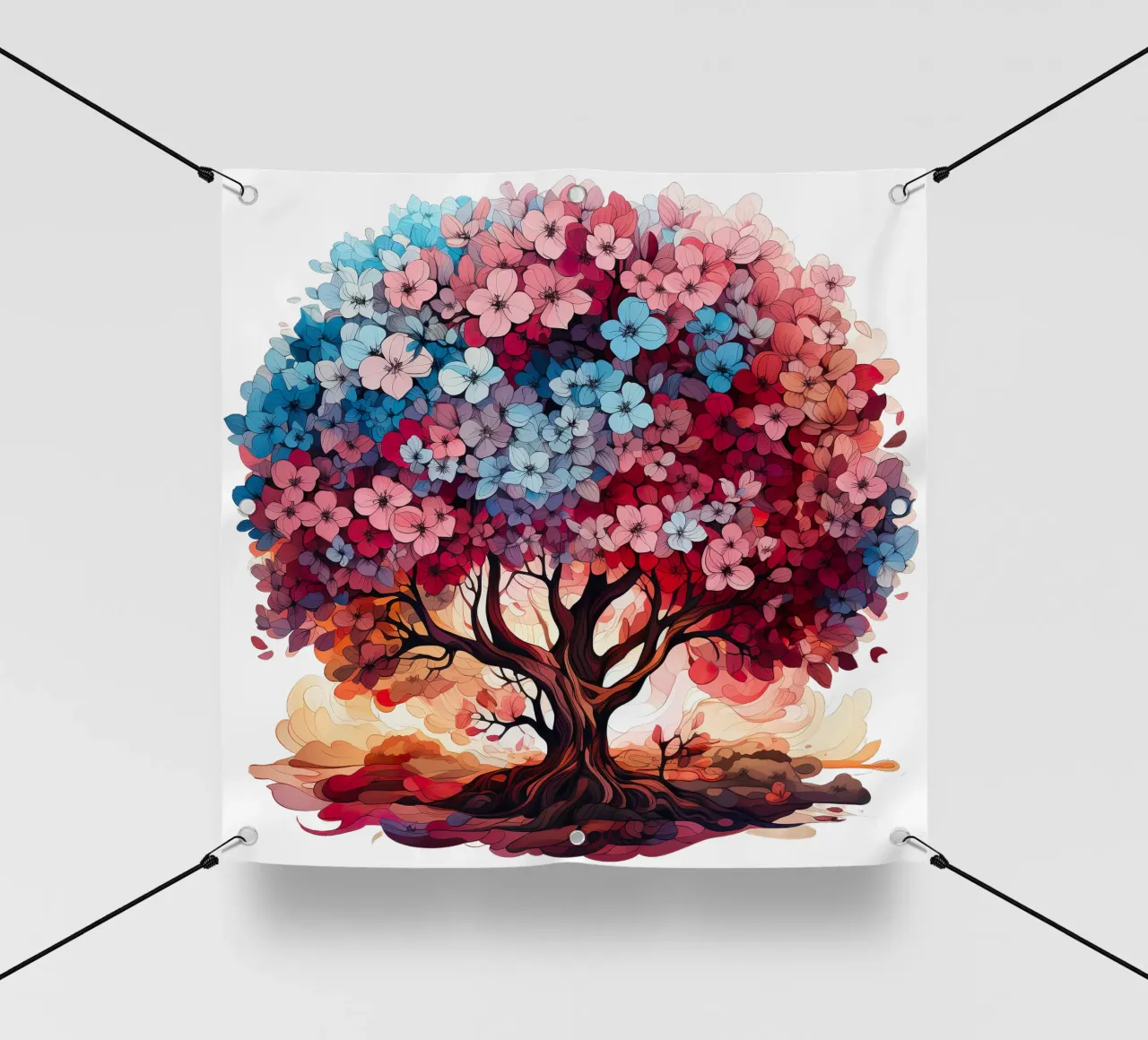 Albero della vita colorato telo in pvc da Spiritual Touch
