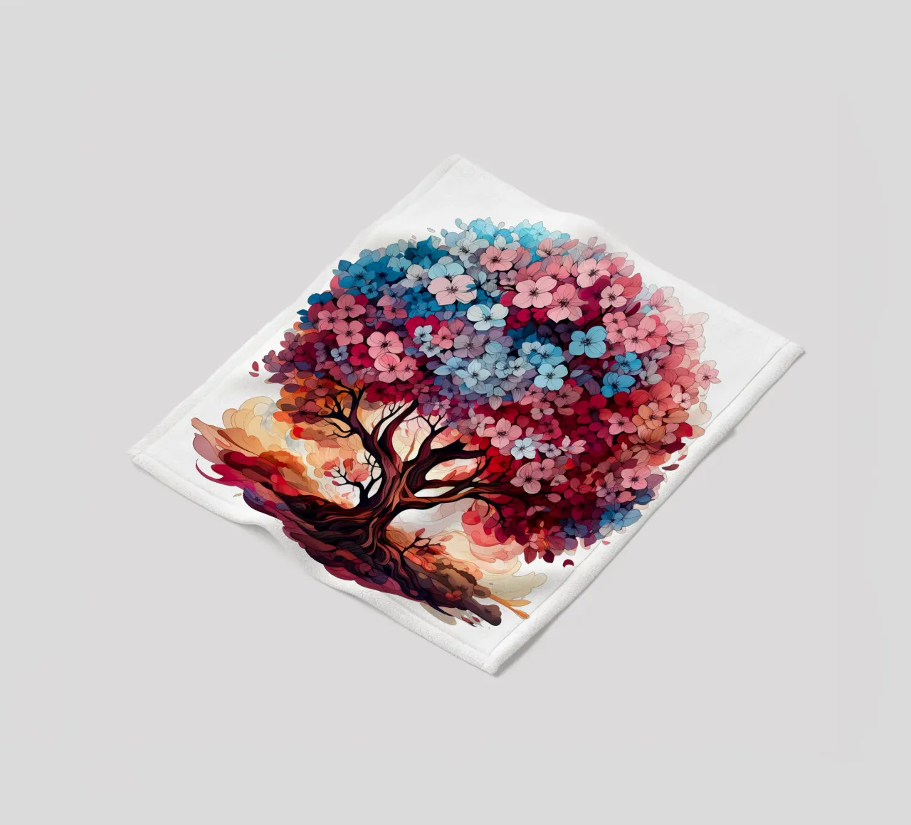 Albero della vita colorato coperta in pile da Spiritual Touch