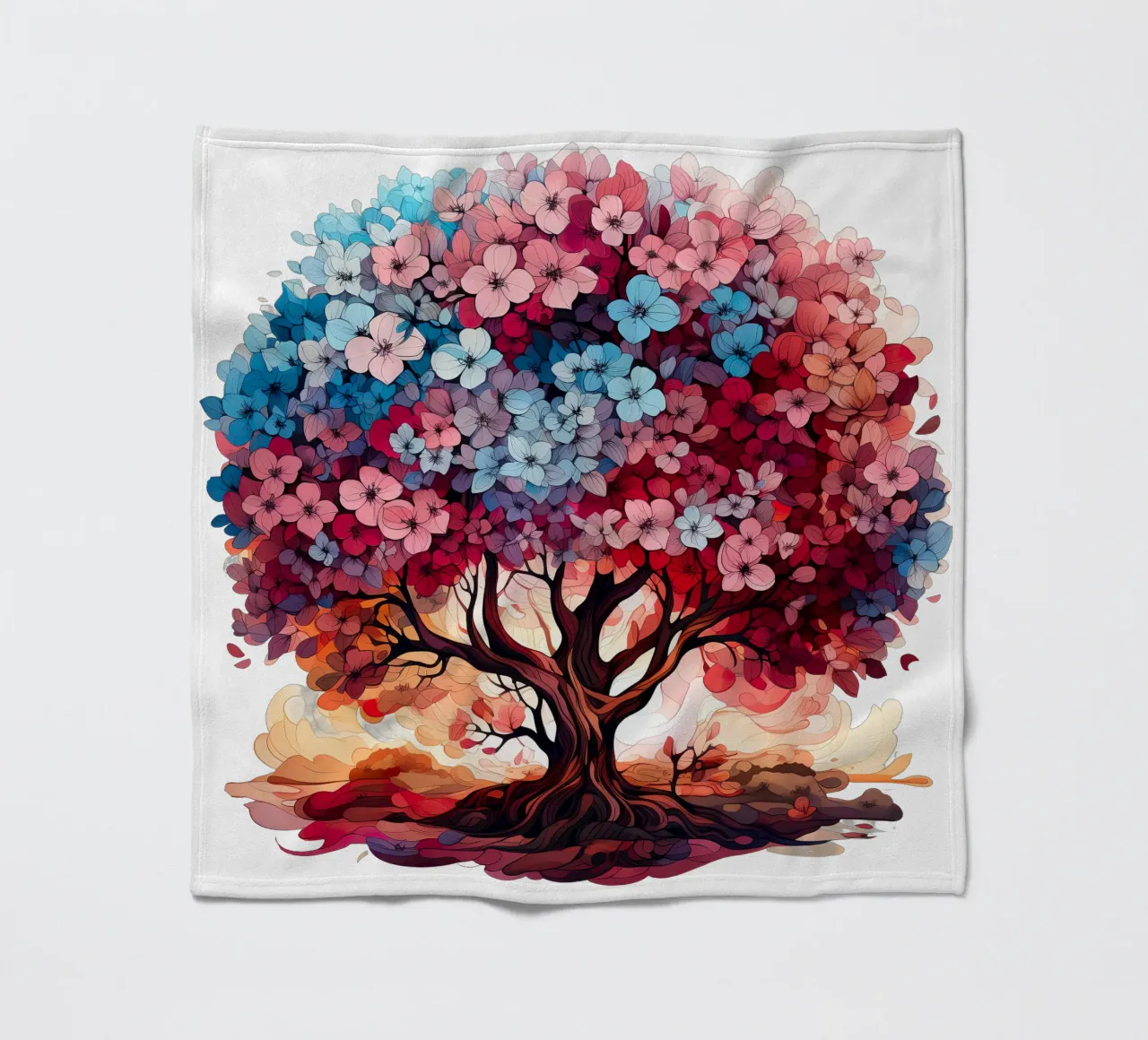 Albero della vita colorato coperta in pile da Spiritual Touch