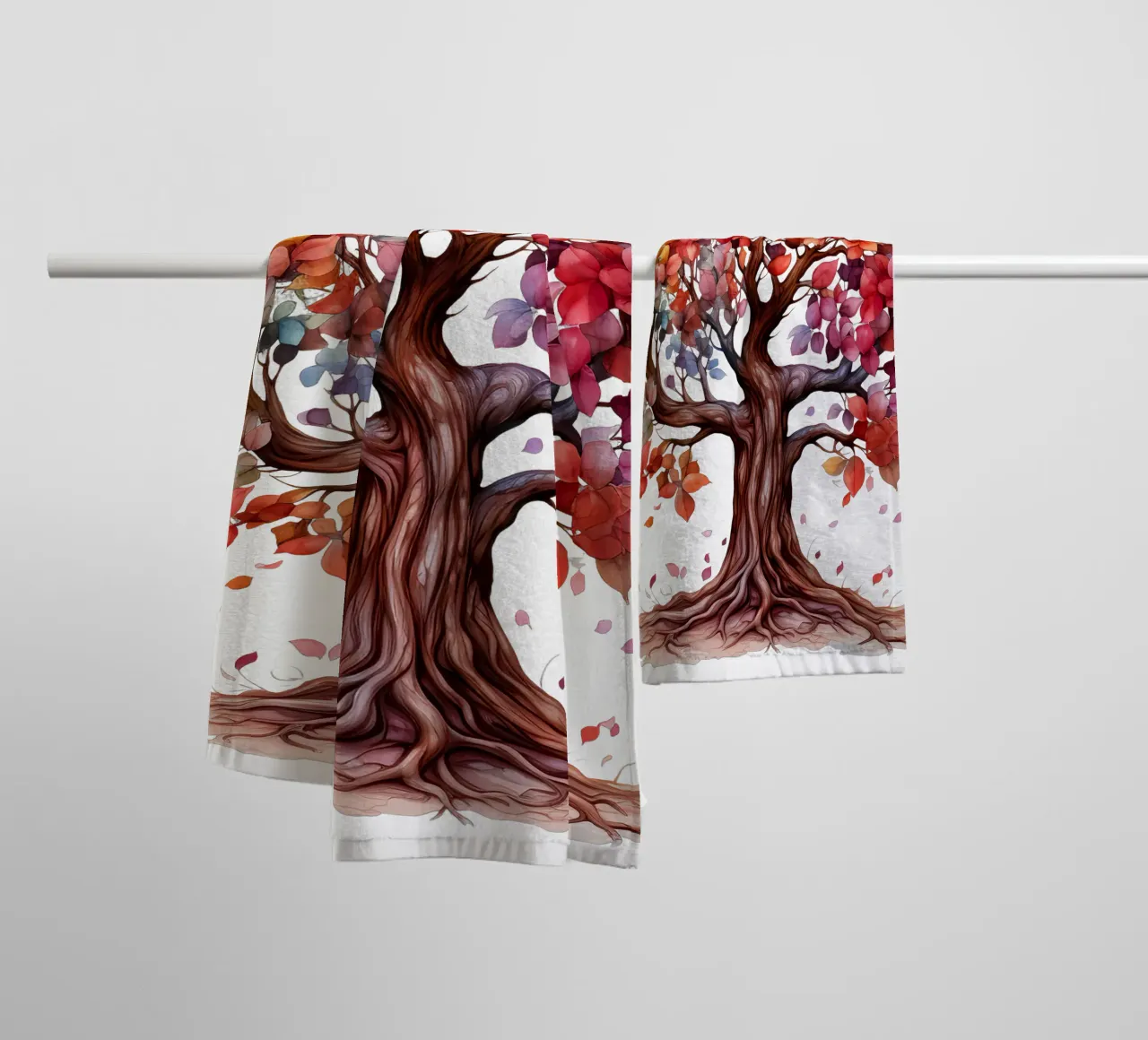 Albero della vita colorato asciugamano da bagno da Spiritual Touch